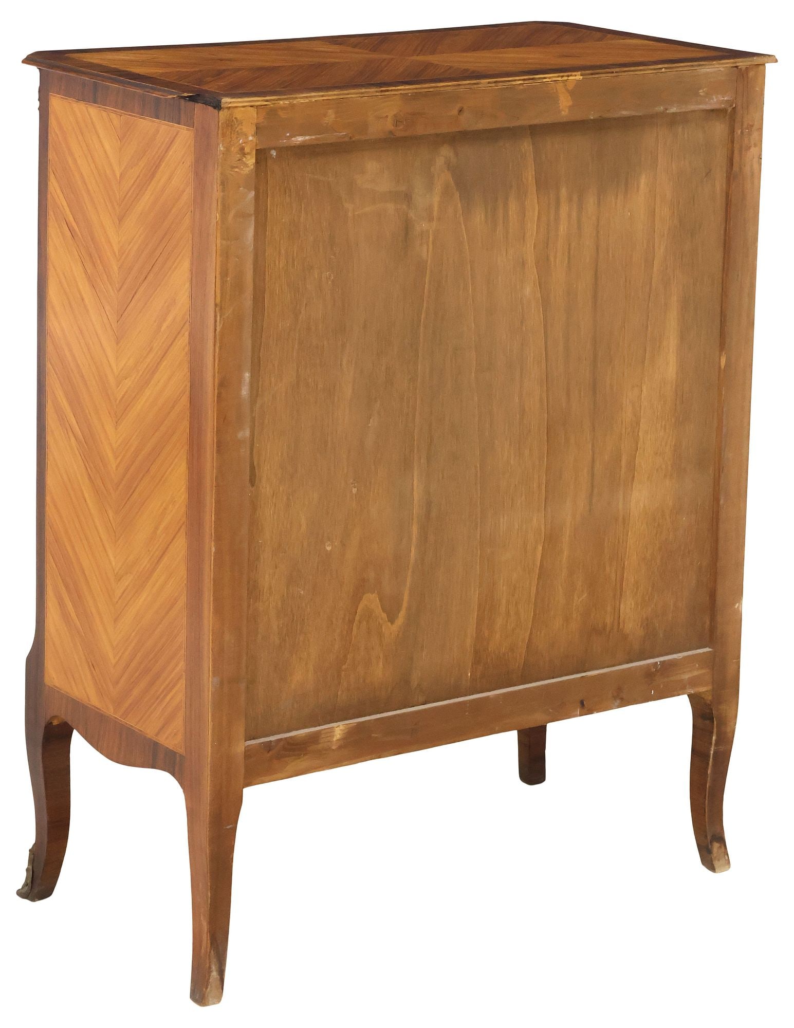 FRENCH TRANSITIONAL STYLE MATCHED-VENEER PETITE COMMODE - 5