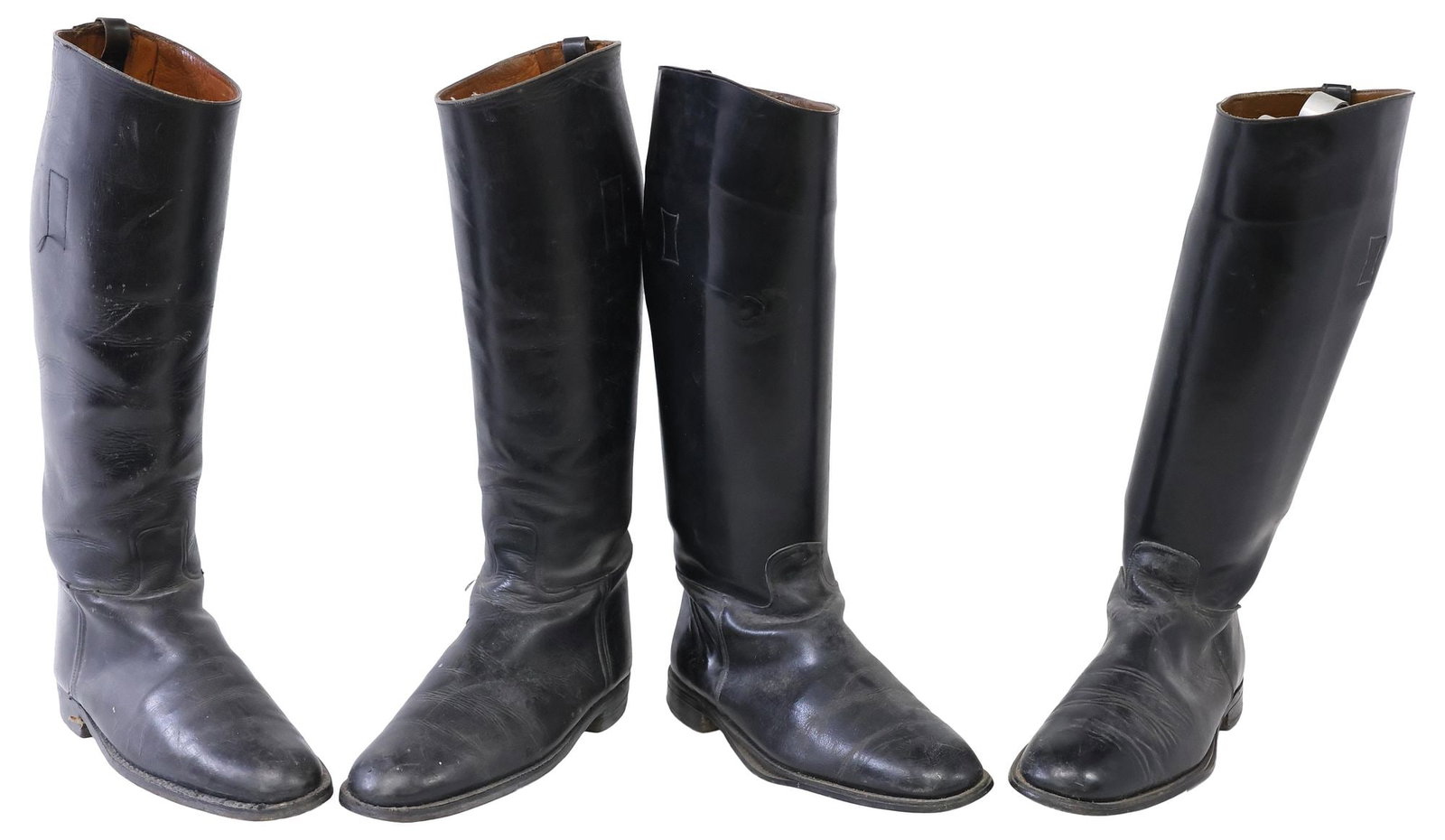 (2 PAIR) ENGLISH BLACK LEATHER RIDING BOOTS, 1 PAIR LOVESON (1 of 6)