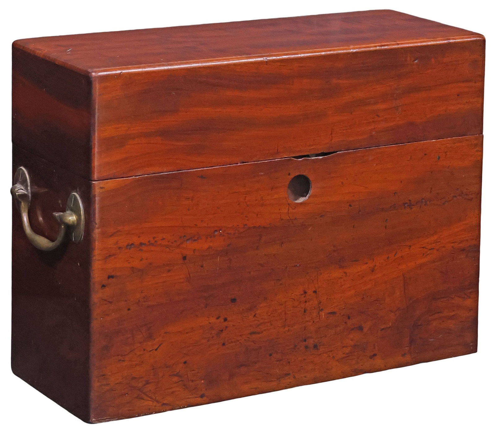 ENGLISH VICTORIAN MAHOGANY DECANTER BOX / LIQUOR CASKET (1 of 5)