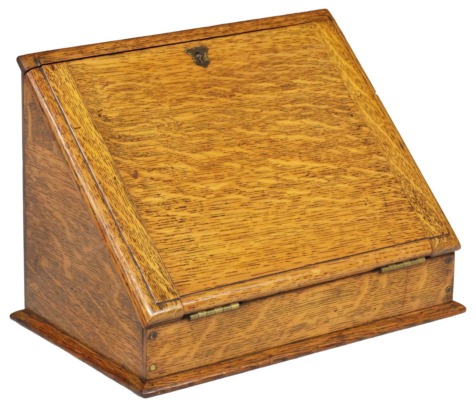 ENGLISH EDWARDIAN OAK STATIONARY CABINET / WRITING BOX (1 of 5)