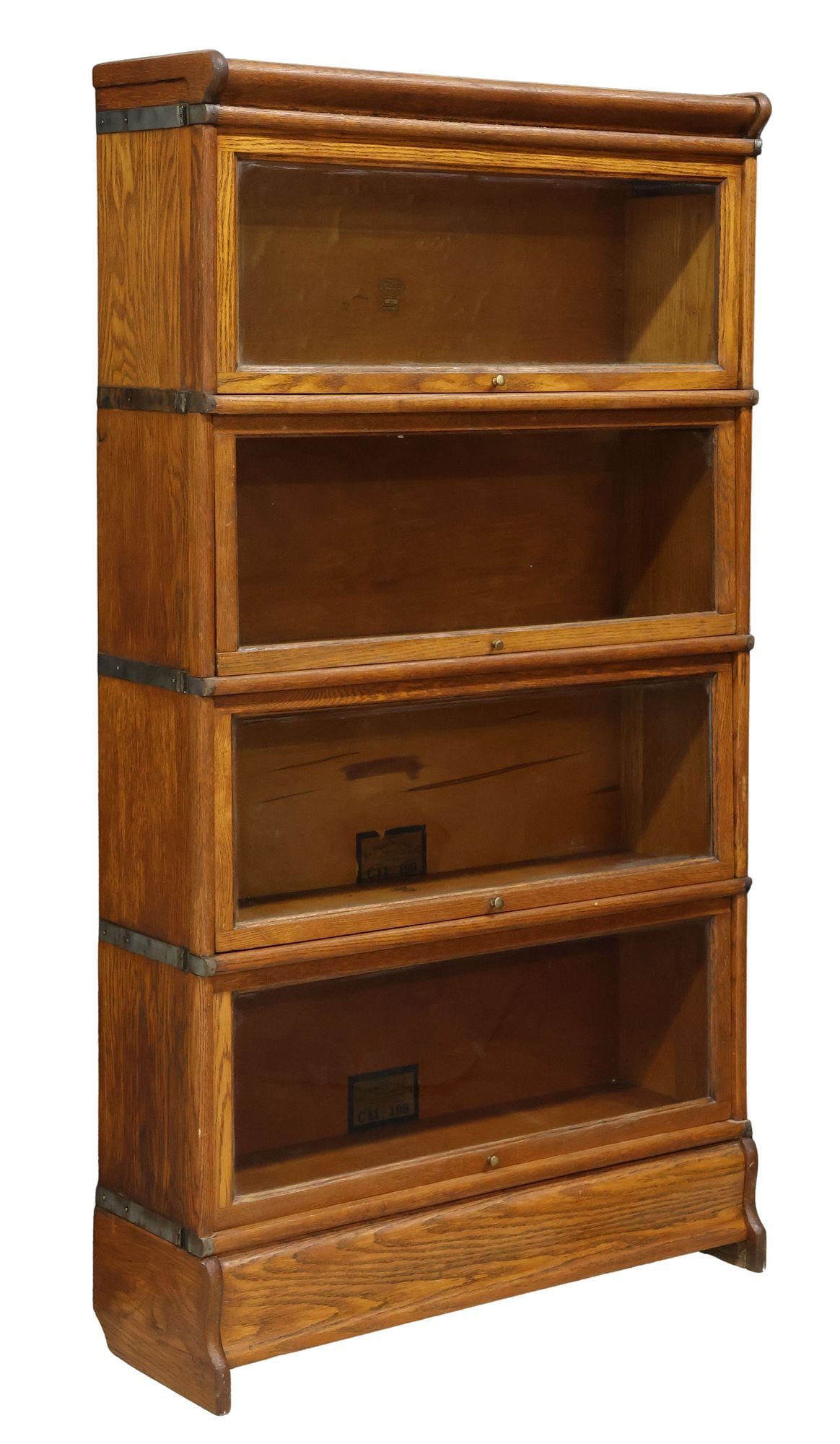 AMERICAN OAK 4-TIER ASSEMBLED STACKING BOOKCASE, GLOBE-WERNICKE & MACEY (1 of 8)