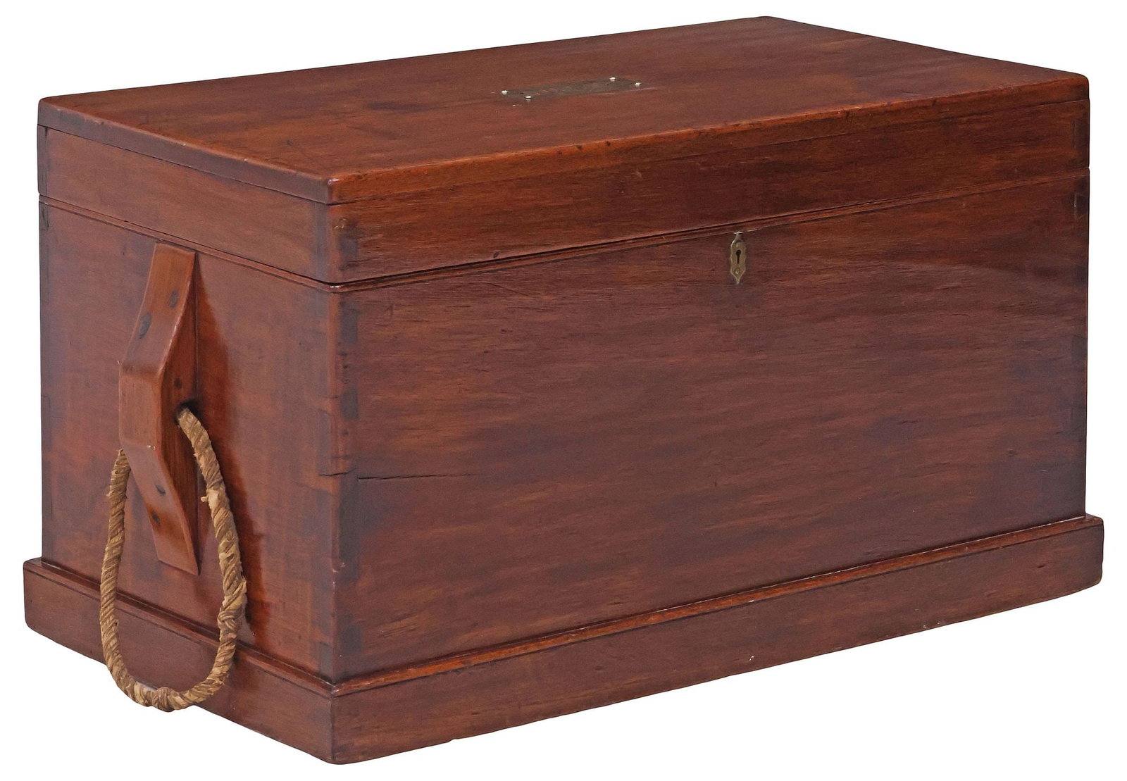 ENGLISH BRASS MOUNTED CAMPHOR MILITARY TRUNK / CHEST (1 of 6)