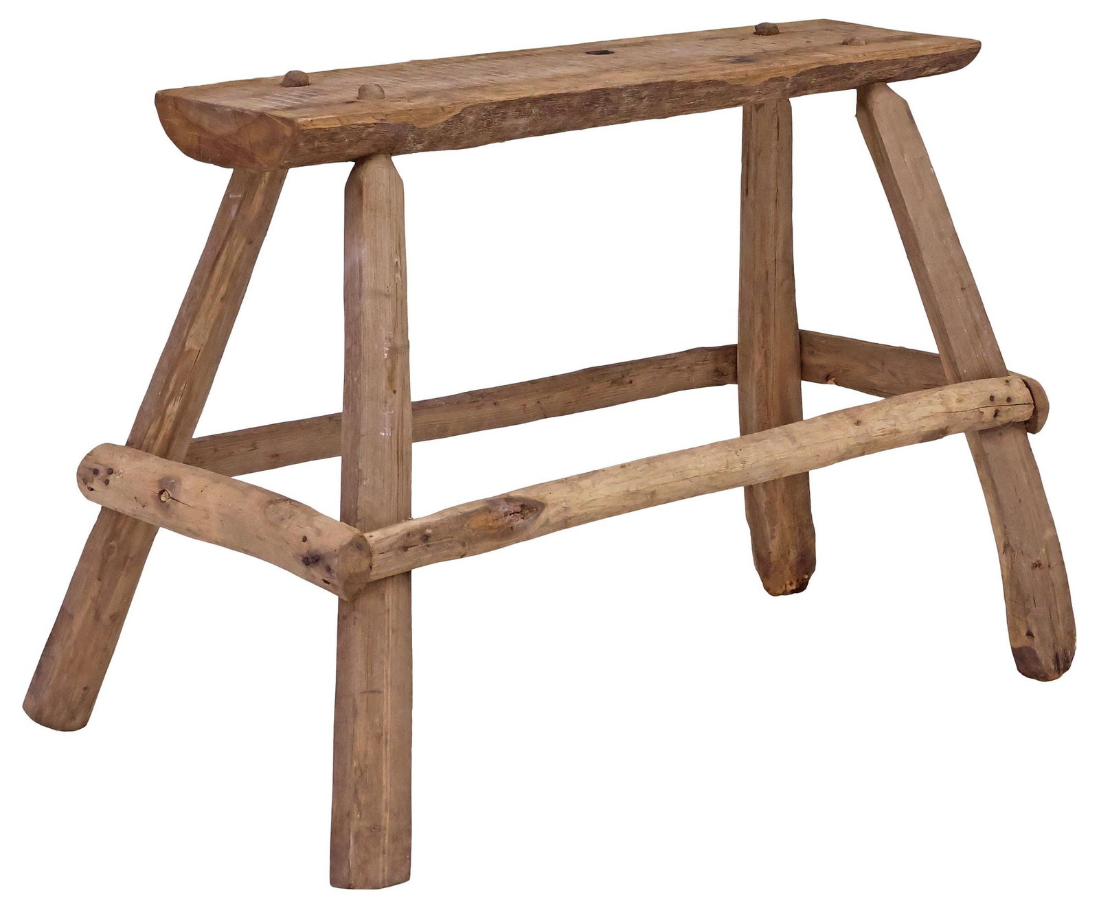 RUSTIC CRAFTSMAN'S WORK BENCH TABLE, 19TH C. (1 of 4)