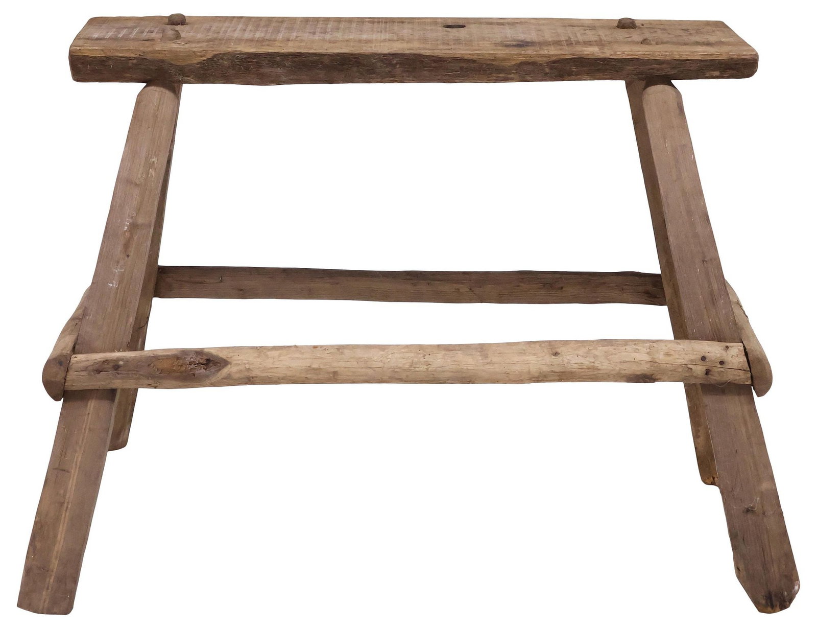 RUSTIC CRAFTSMAN'S WORK BENCH TABLE, 19TH C. - 2