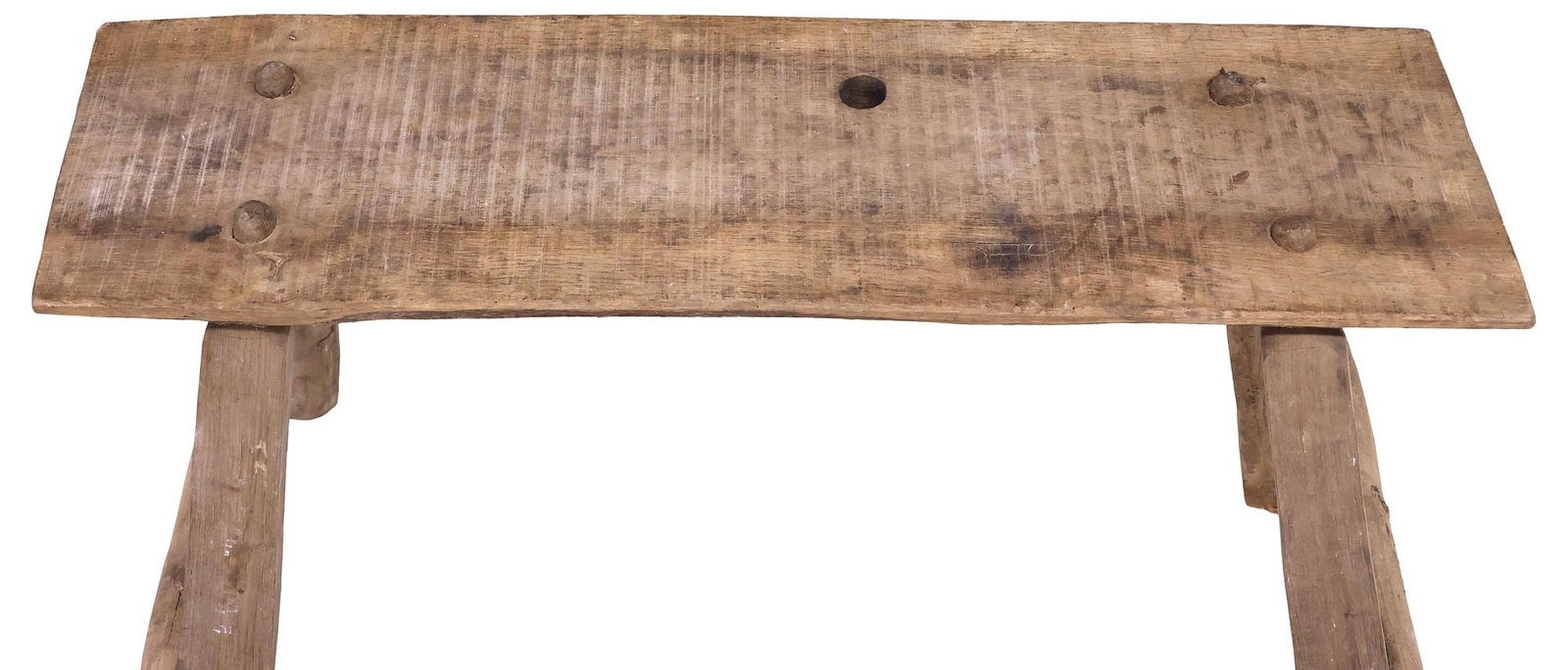 RUSTIC CRAFTSMAN'S WORK BENCH TABLE, 19TH C. - 3