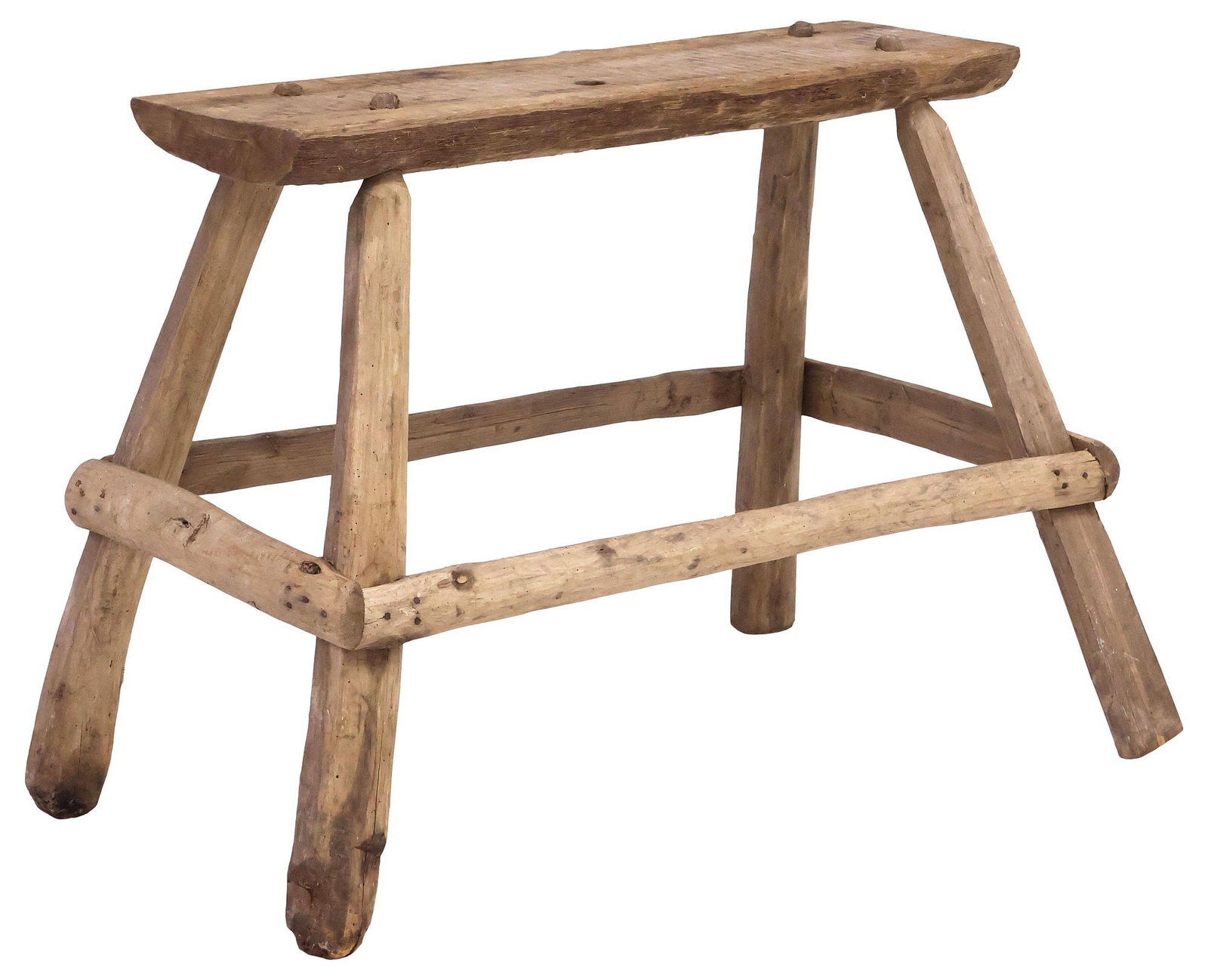 RUSTIC CRAFTSMAN'S WORK BENCH TABLE, 19TH C. - 4