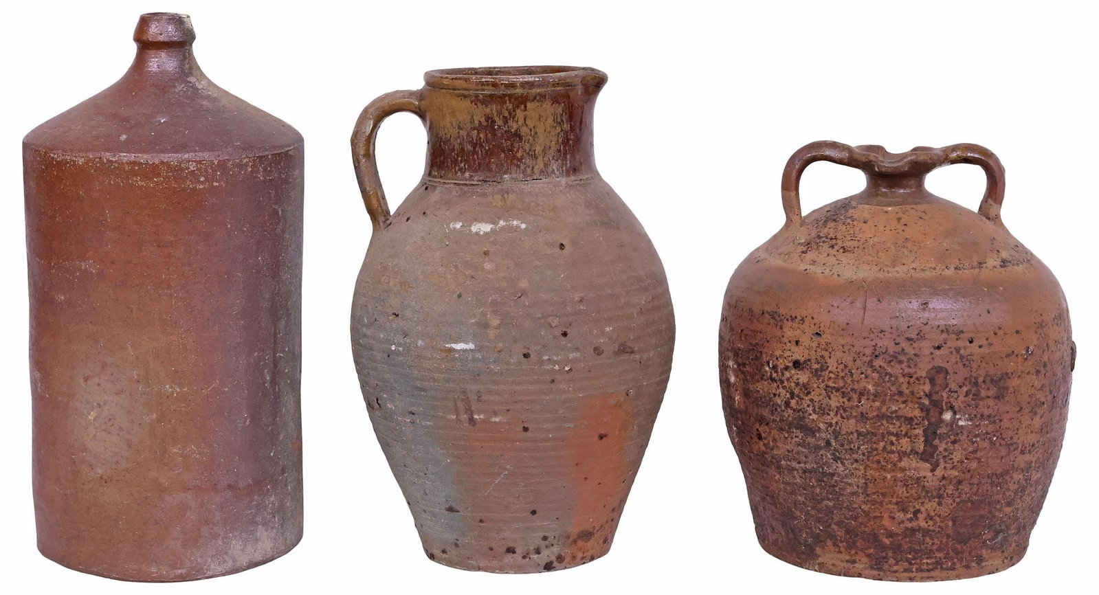 (3) FRENCH PROVINCIAL STONEWARE VESSELS, JUGS & PITCHER (1 of 4)