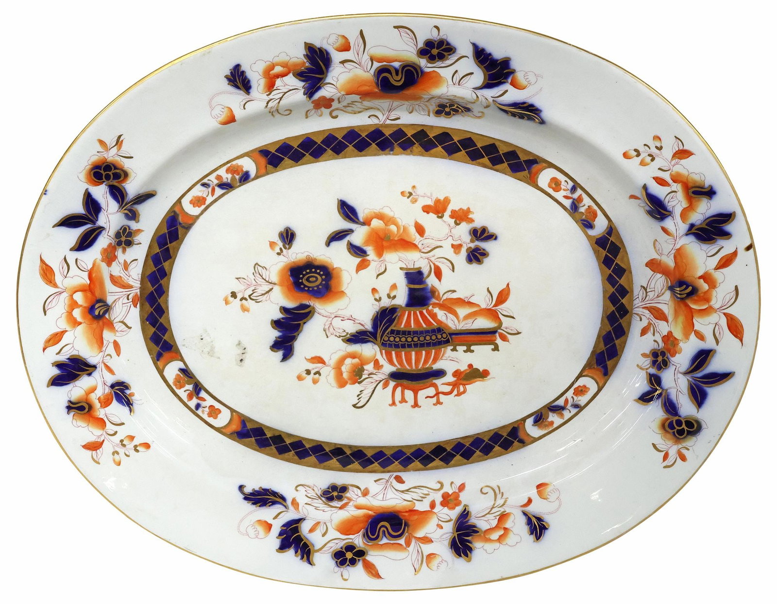 ENGLISH BROWN-WESTHEAD, MOORE & CO. IRONSTONE IMARI MEAT PLATTER (1 of 3)