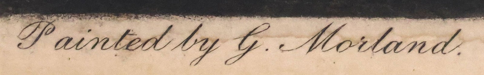 (2) ENGLISH PRINTS AFTER GEORGE MORELAND (D.1804) & WILLIAM HOGARTH (D.1764) (1 of 5)