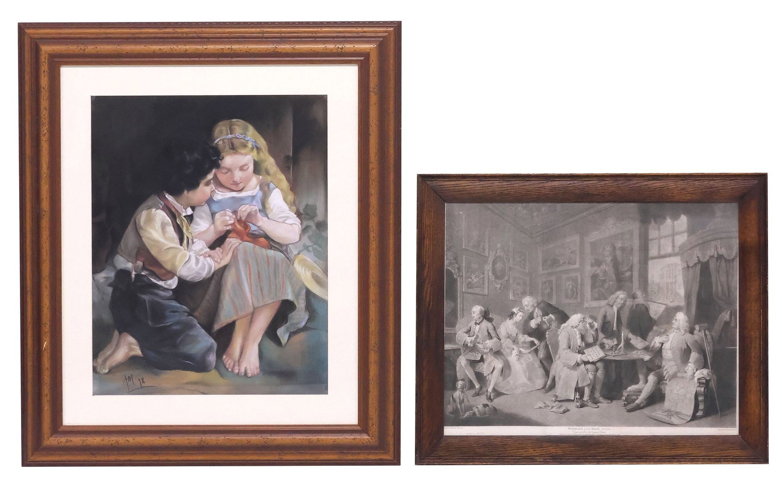 (2) FRAMED PRINTS AFTER WILLIAM HOGARTH (D.1764) & EMILE MUNIER (D.1895) (1 of 7)