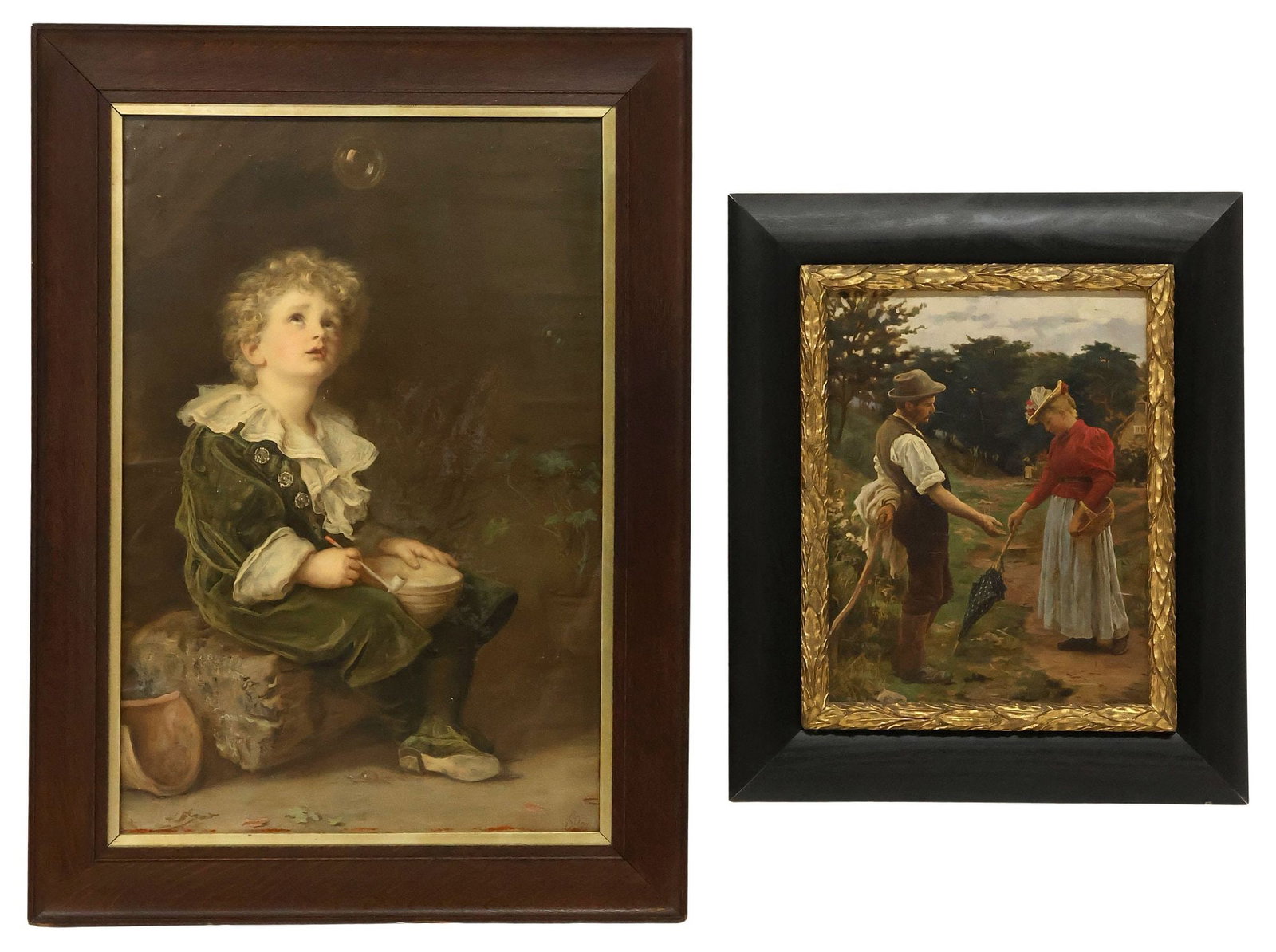 (2) ENGLISH COLOR PRINTS AFTER JOHN EVERETT MILLAIS & HERBERT FOSTER (1 of 5)