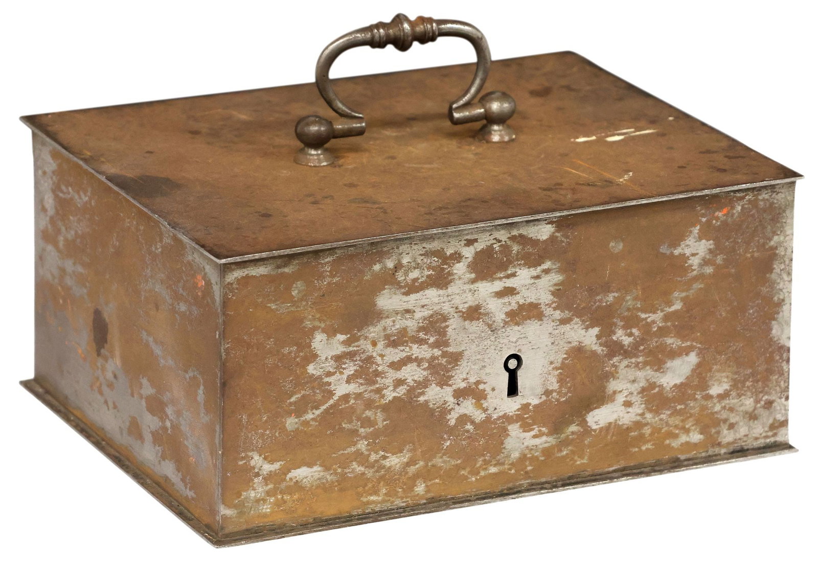 ENGLISH OXIDIZED IRON HANDLED STRONG BOX (1 of 5)