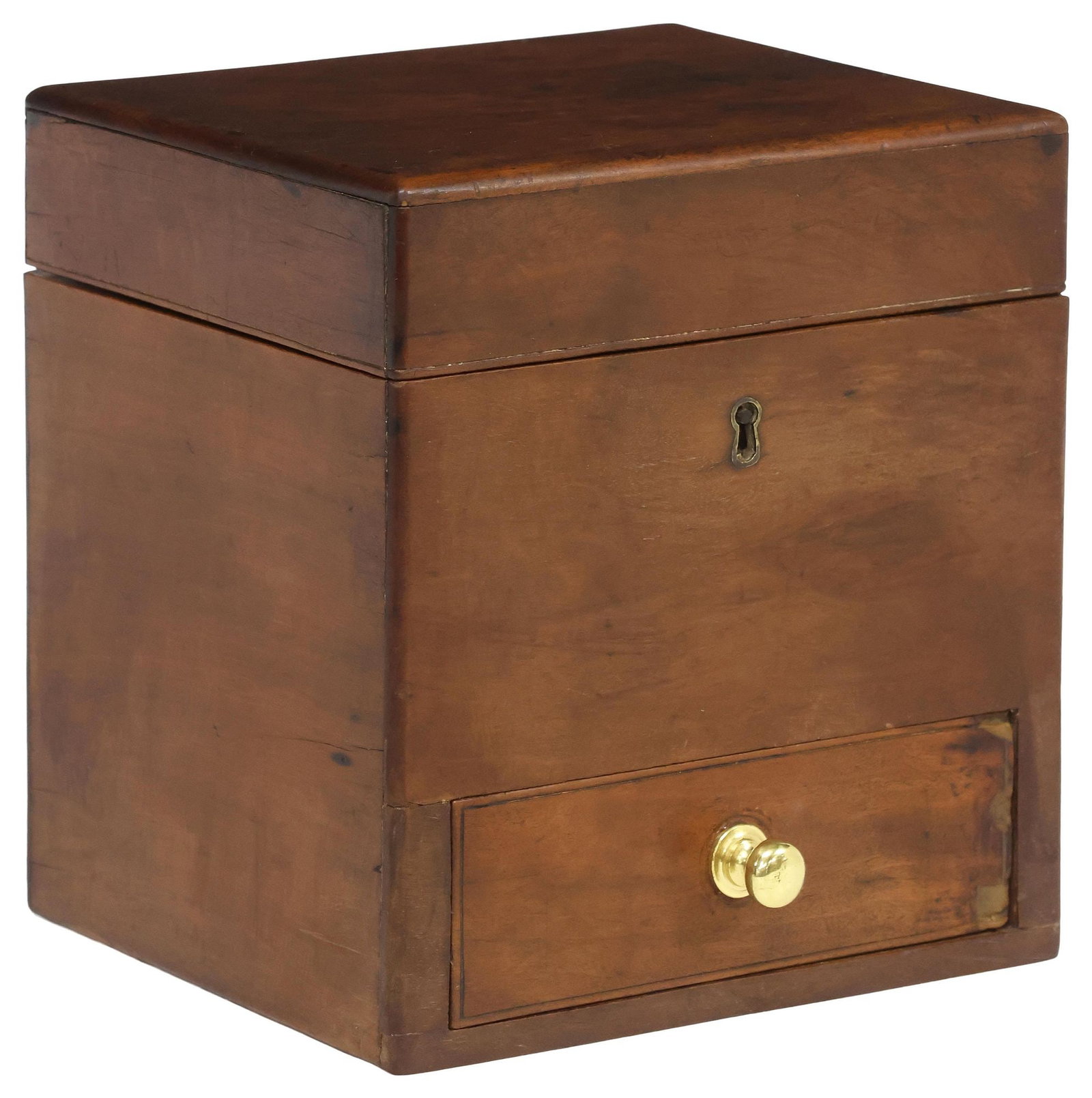ENGLISH VICTORIAN MAHOGANY SINGLE-DRAWER TABLE BOX (1 of 6)