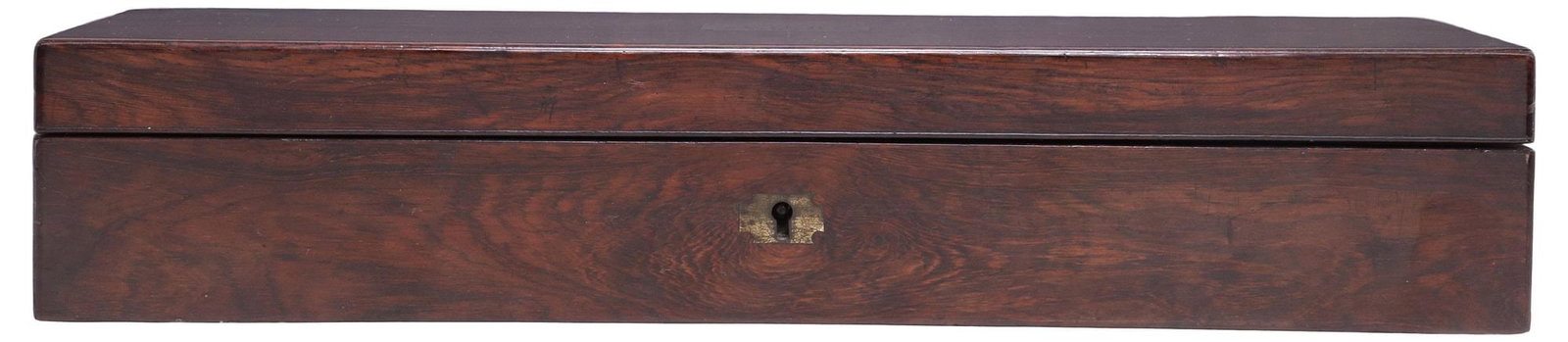 ENGLISH VICTORIAN ROSEWOOD FITTED TABLE BOX, DATED 1867 - 2