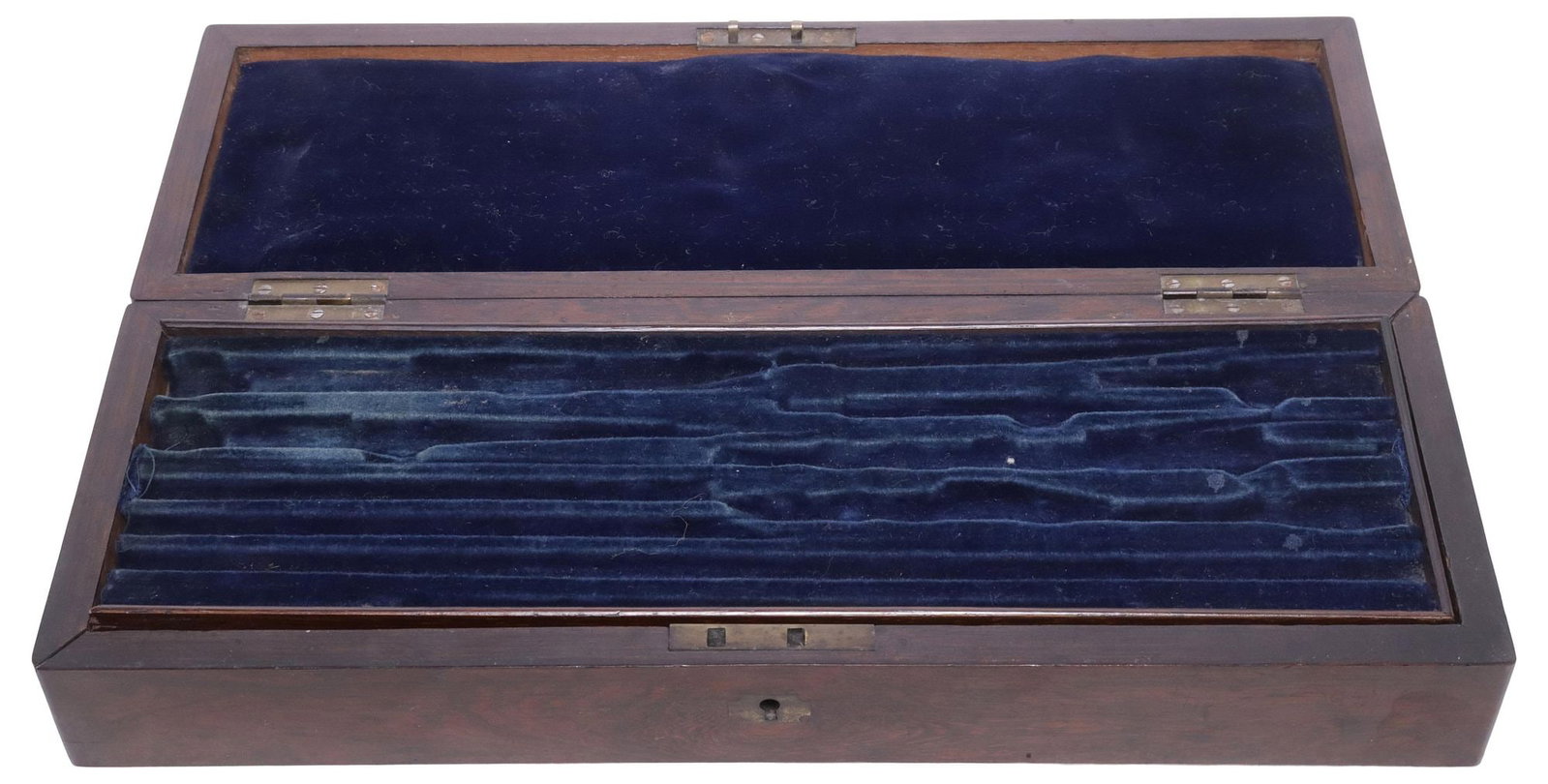 ENGLISH VICTORIAN ROSEWOOD FITTED TABLE BOX, DATED 1867 - 4