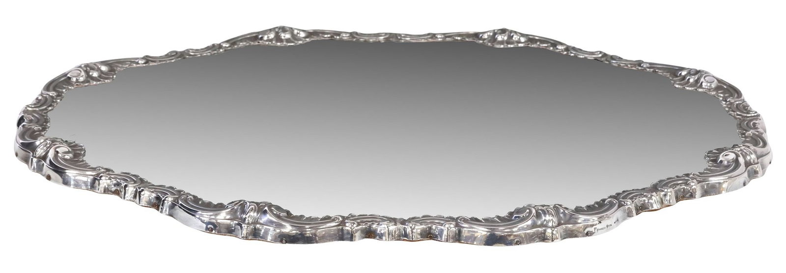 PERUVIAN CAMUSSO MIRRORED STERLING SILVER TABLE PLATEAU (1 of 7)