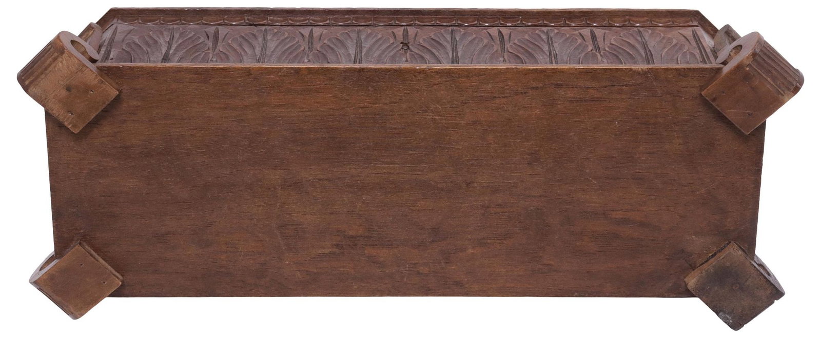 BLACK FOREST STYLE CARVED WALNUT TABLE BOX - 6