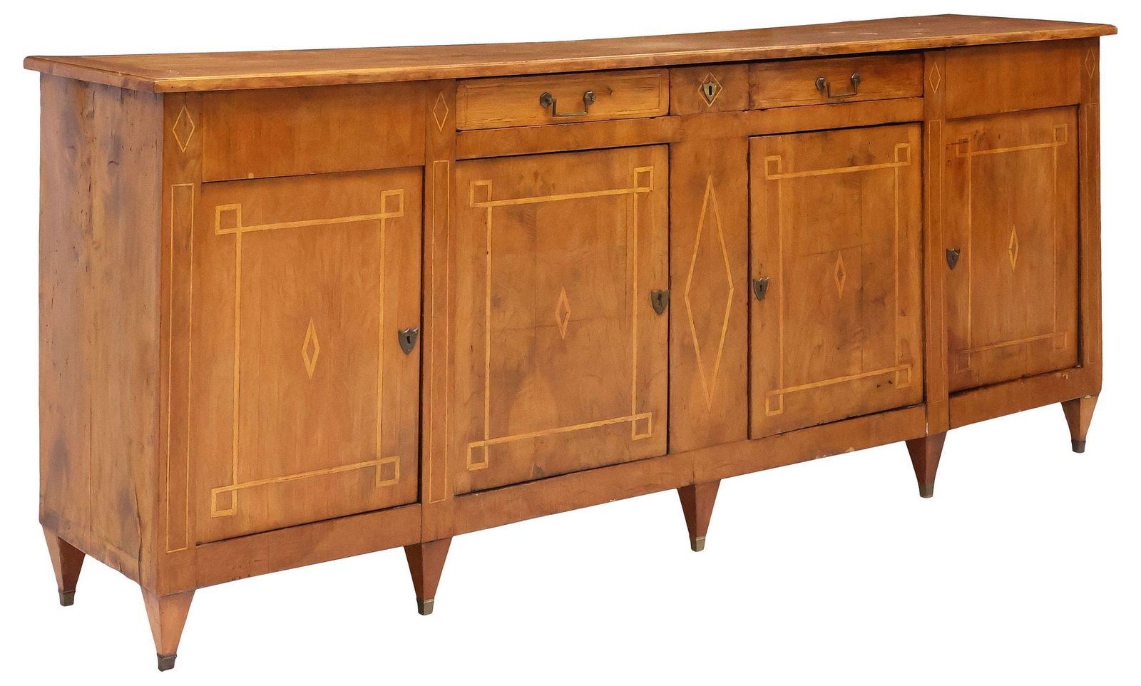FRENCH DIRECTOIRE STRING-INLAID WALNUT SIDEBOARD (1 of 6)