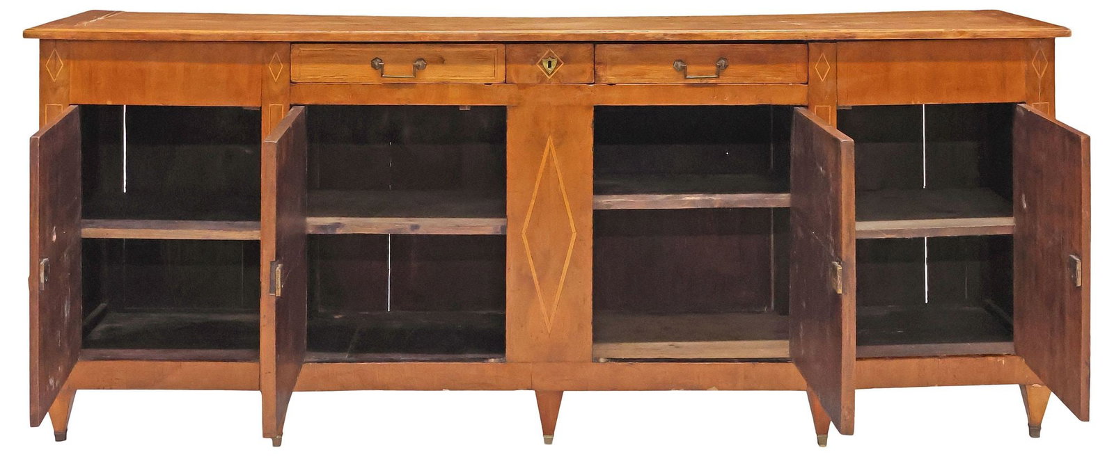 FRENCH DIRECTOIRE STRING-INLAID WALNUT SIDEBOARD - 3