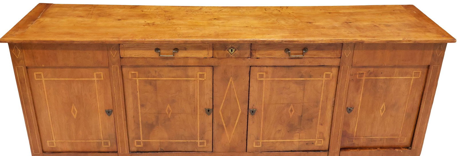 FRENCH DIRECTOIRE STRING-INLAID WALNUT SIDEBOARD - 4