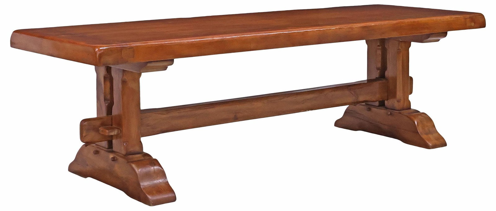 LARGE FRENCH OAK MONASTERY OR REFECTORY TABLE, 98.5"L (1 of 4)
