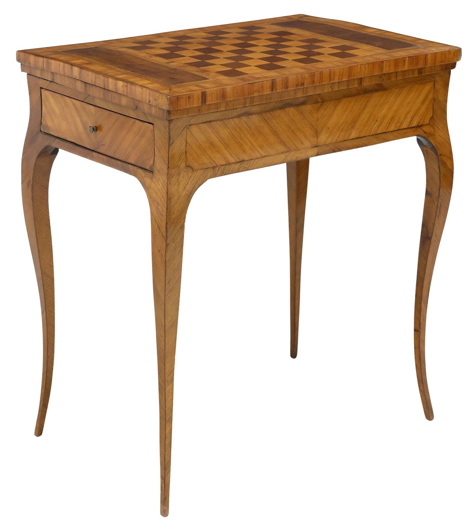 FRENCH TRANSITIONAL STYLE INLAID LIFT-TOP GAMES TABLE & CHESS SET (1 of 10)