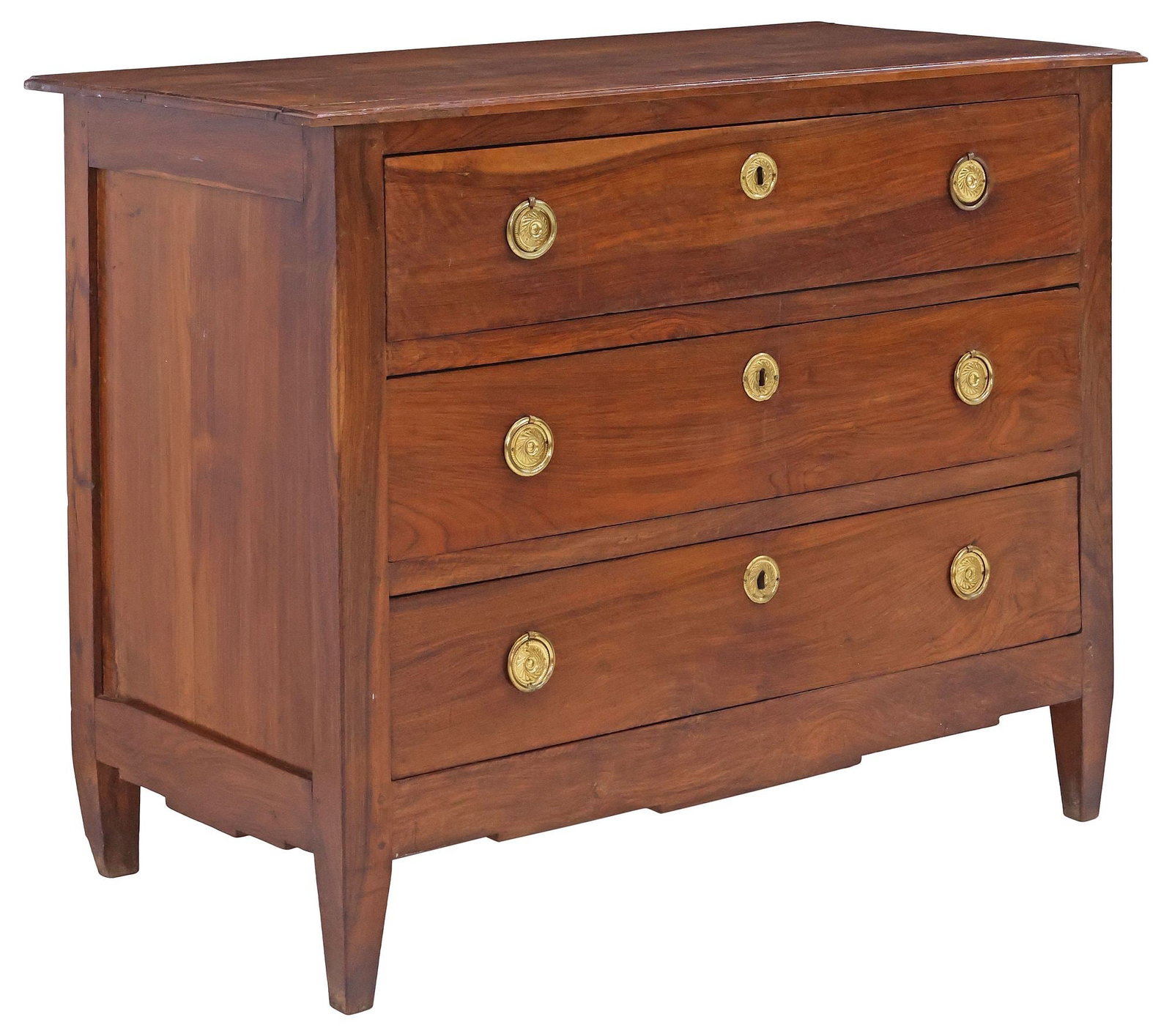 FRENCH LOUIS XVI PERIOD 3-DRAWER WALNUT COMMODE, 18TH C. (1 of 5)