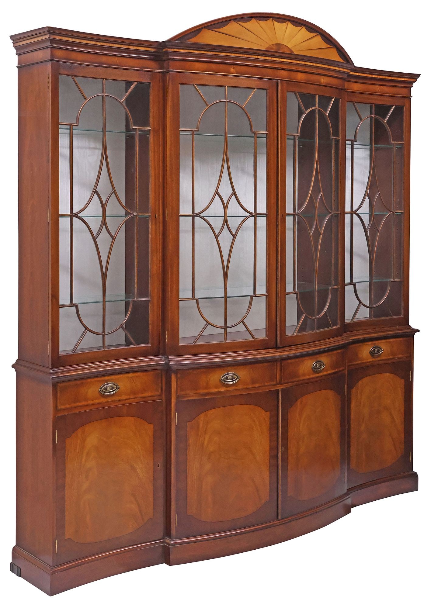 LARGE N.H. CHAPMAN & CO. SIESTA GEORGIAN STYLE MAHOGANY BOOKCASE (1 of 6)