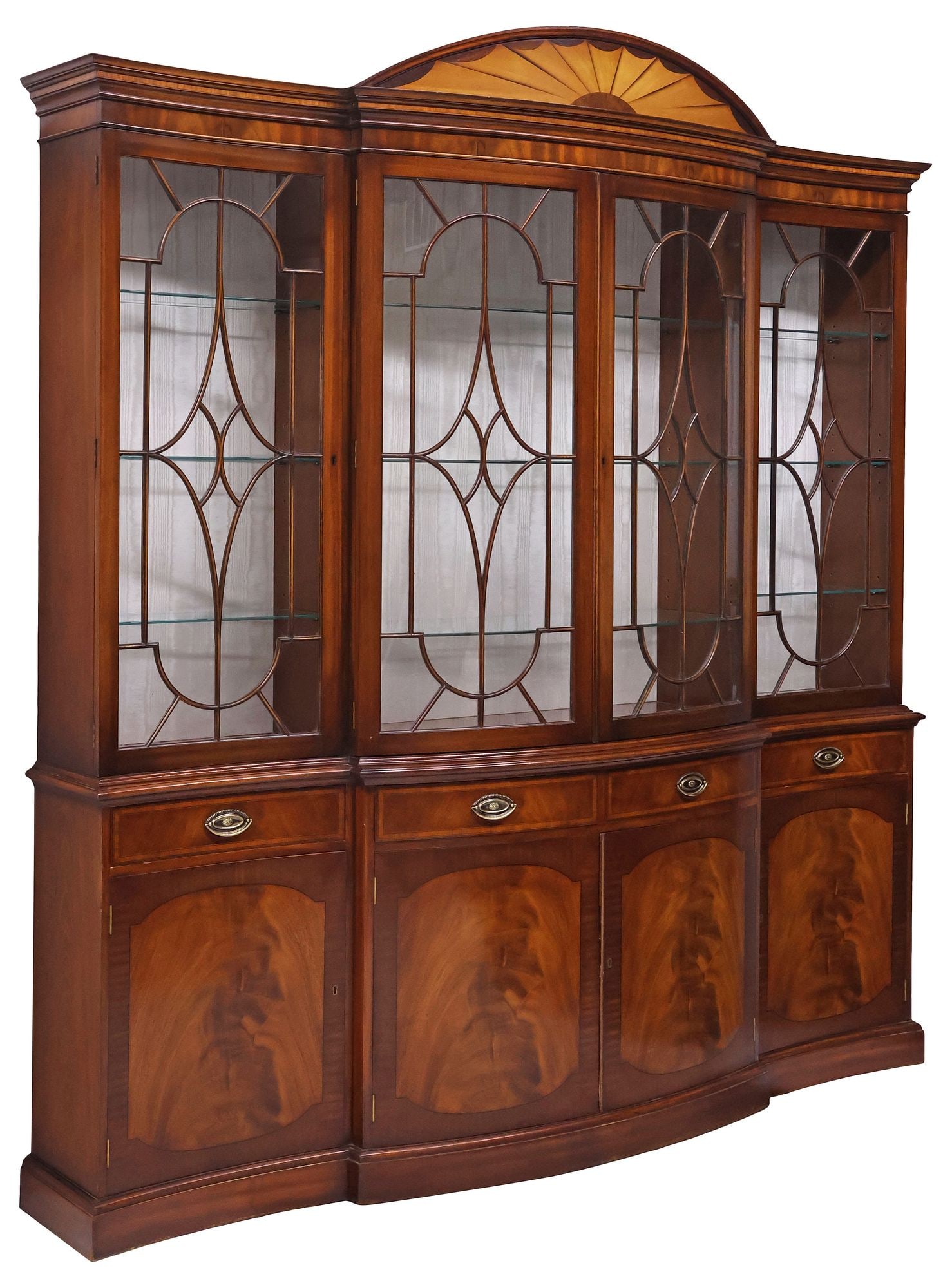 LARGE N.H. CHAPMAN & CO. SIESTA (ATTRIB.) GEORGIAN STYLE MAHOGANY BOOKCASE (1 of 5)