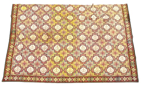 MONUMENTAL FRENCH NEEDLEPOINT RELIGIOUS TAPESTRY, 13'5" X 18'5"