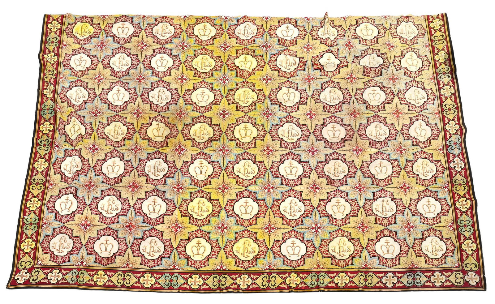 MONUMENTAL FRENCH NEEDLEPOINT RELIGIOUS TAPESTRY, 13'5" X 18'5" (1 of 7)