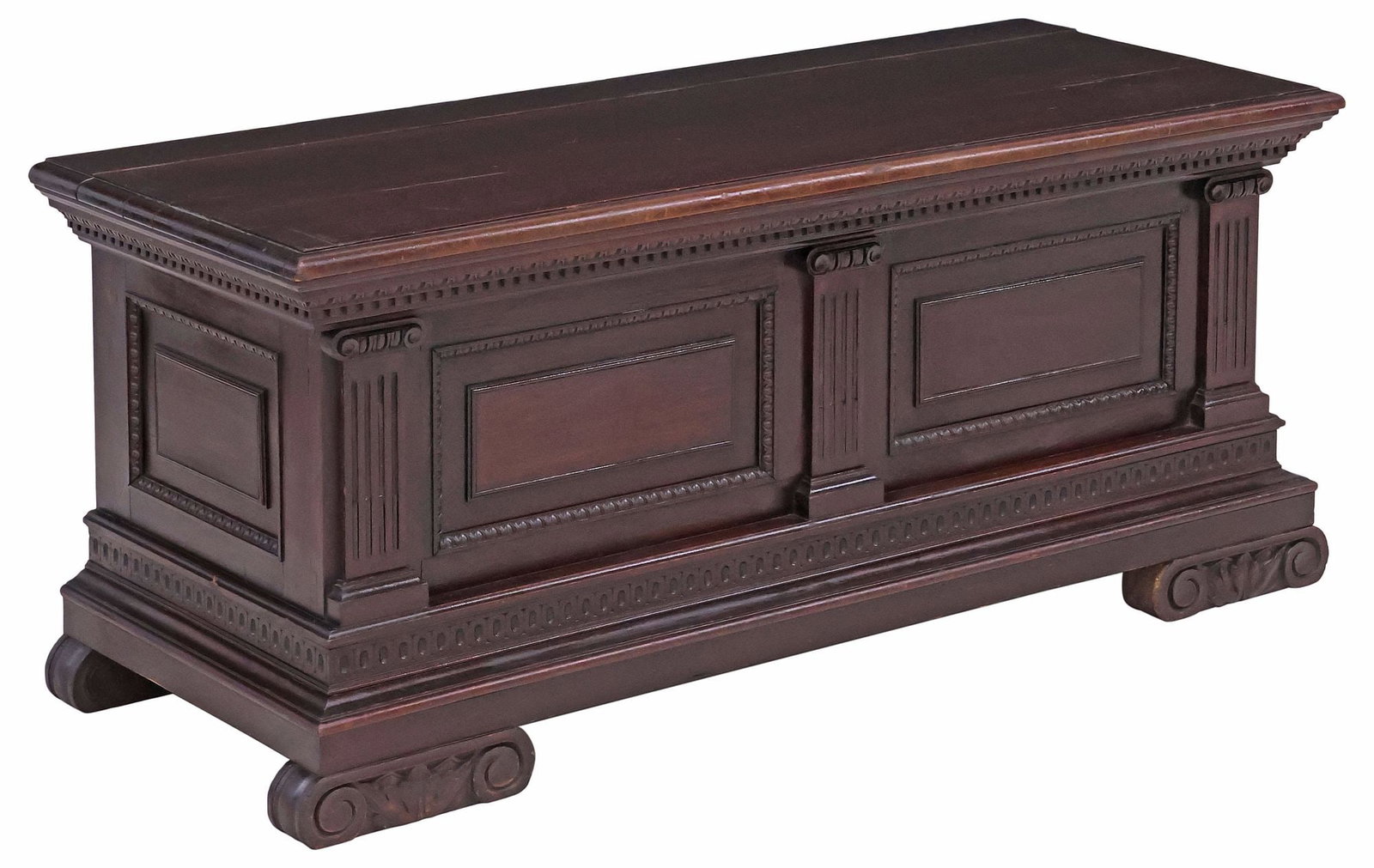 ITALIAN RENAISSANCE REVIVAL CARVED WALNUT COFFER / CASSONE (1 of 5)