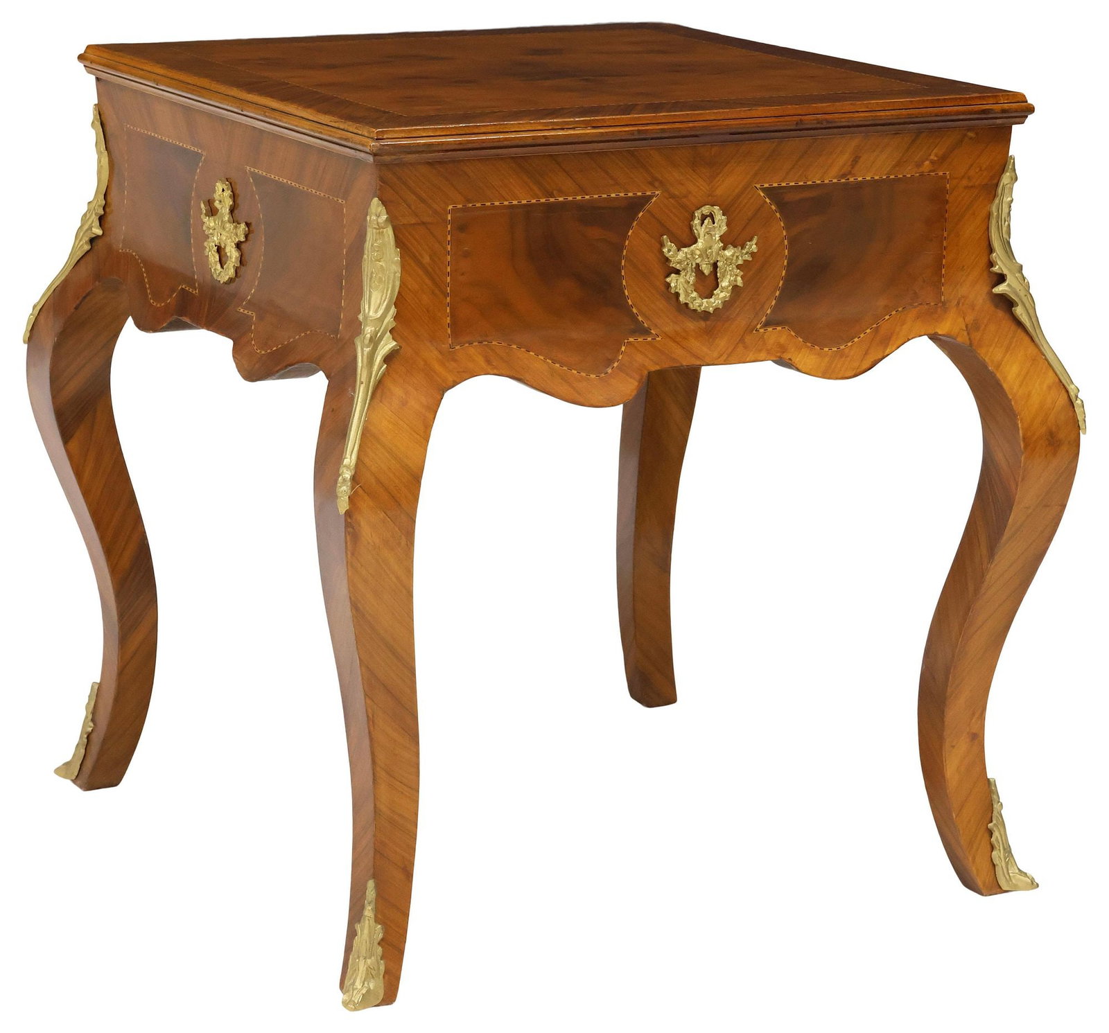 LOUIS XV STYLE INLAID WALNUT FLIP-TOP GAMES TABLE (1 of 6)