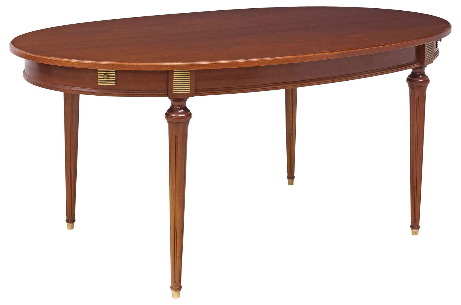 FRENCH LOUIS XVI STYLE MAHOGANY EXTENSION DINING TABLE (1 of 5)