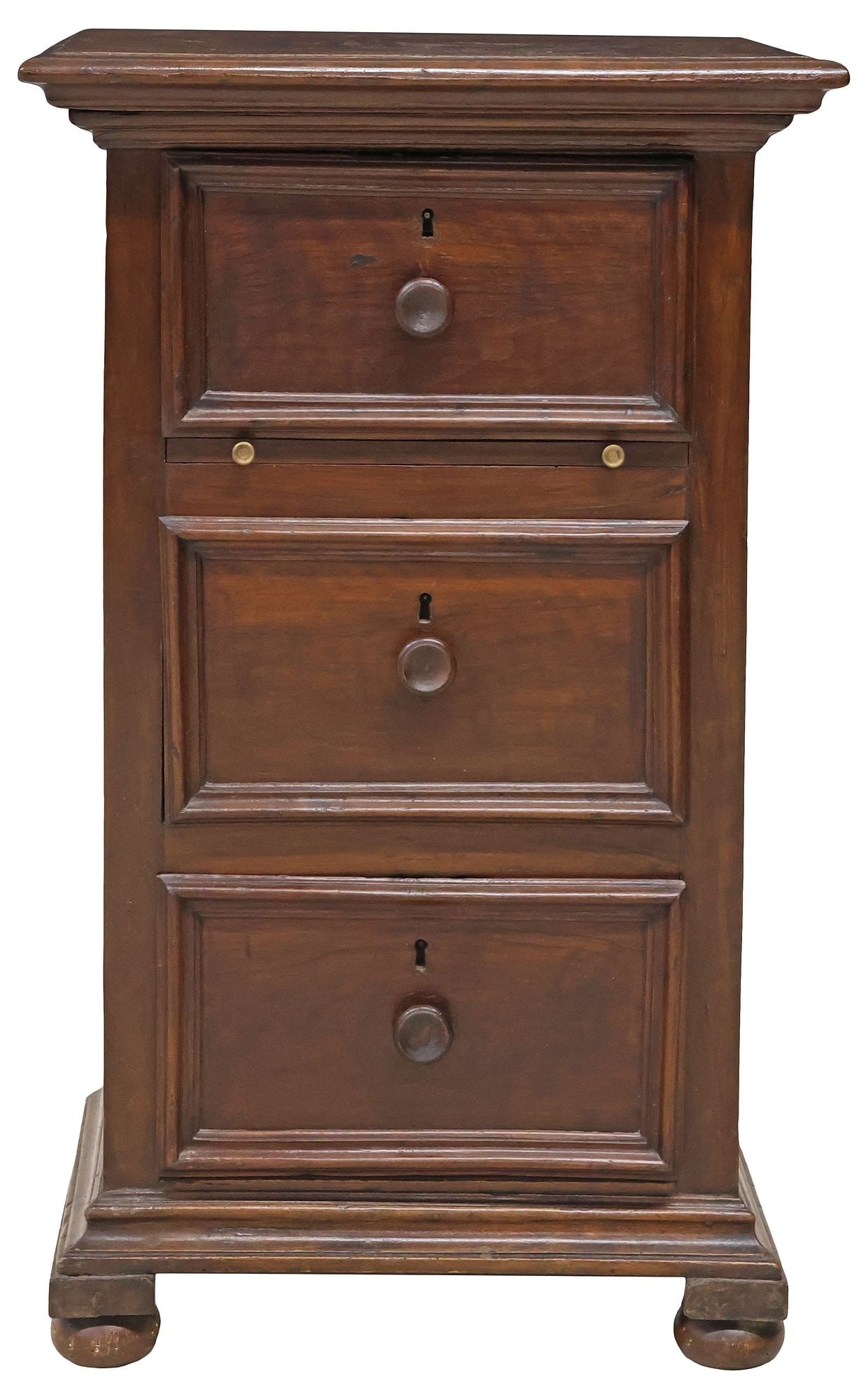 CONTINENTAL WALNUT 3-DRAWER NIGHTSTAND - 2