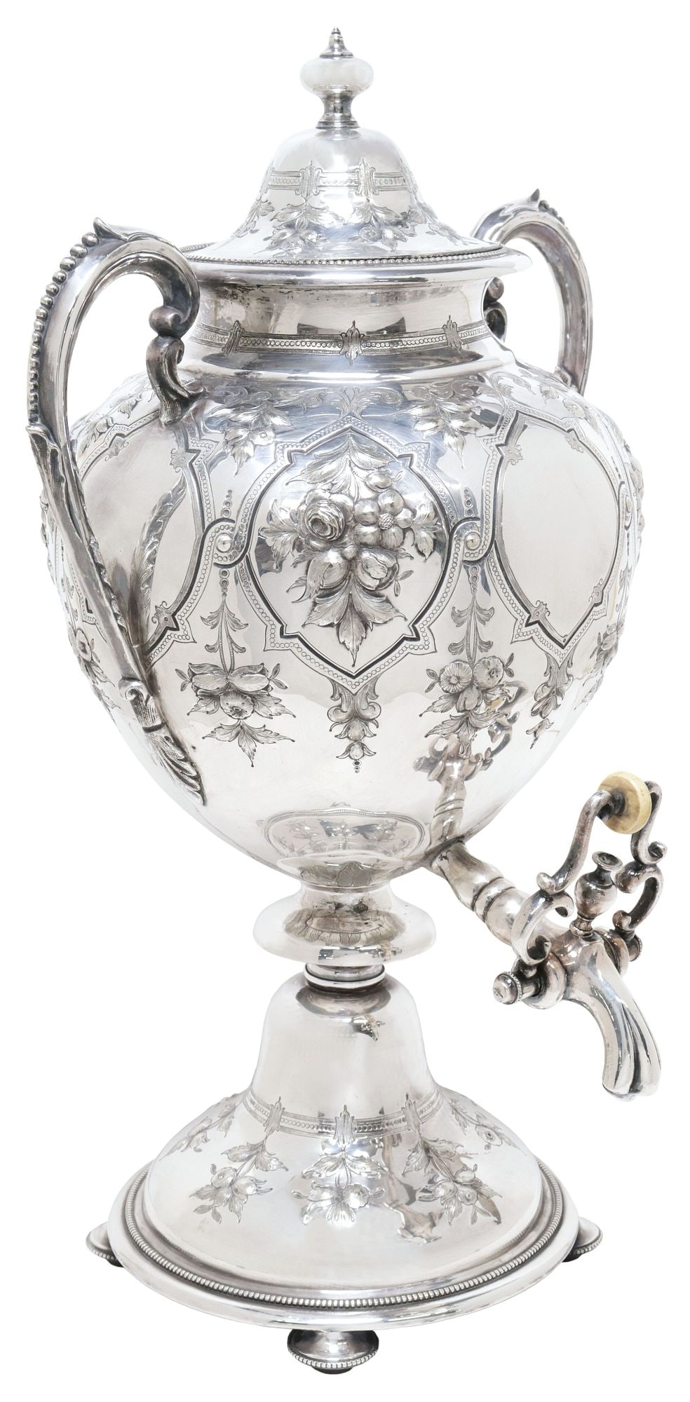 ENGLISH VICTORIAN SILVERPLATE SAMOVAR / HOT WATER URN (1 of 10)