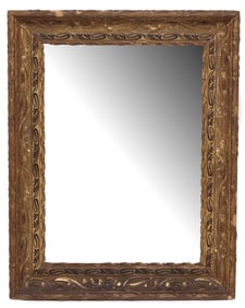 ITALIAN ART NOUVEAU PERIOD GILT-PAINTED WALL MIRROR