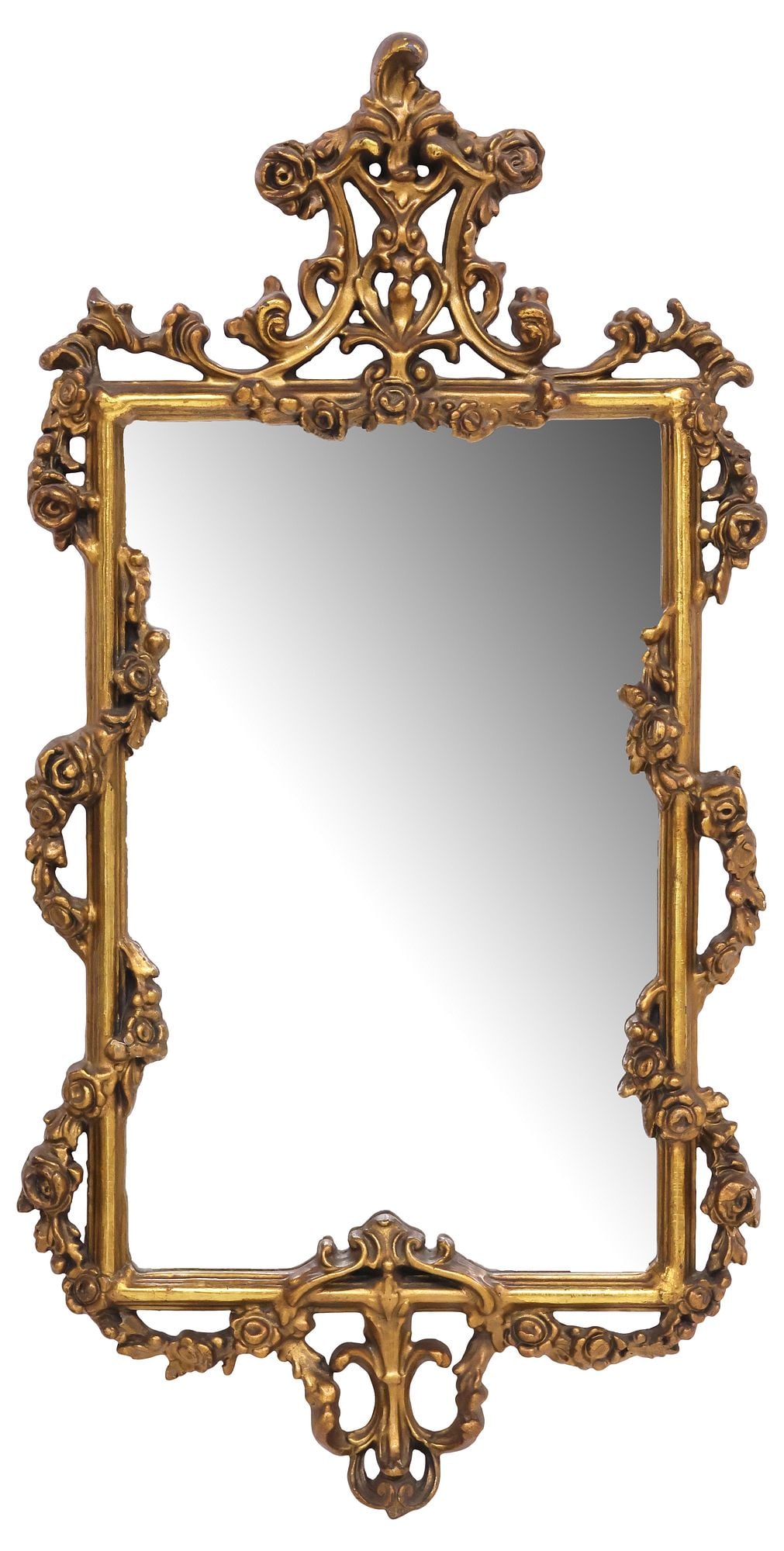 ITALIAN GILT-PAINTED FLORAL VINE WALL MIRROR (1 of 3)