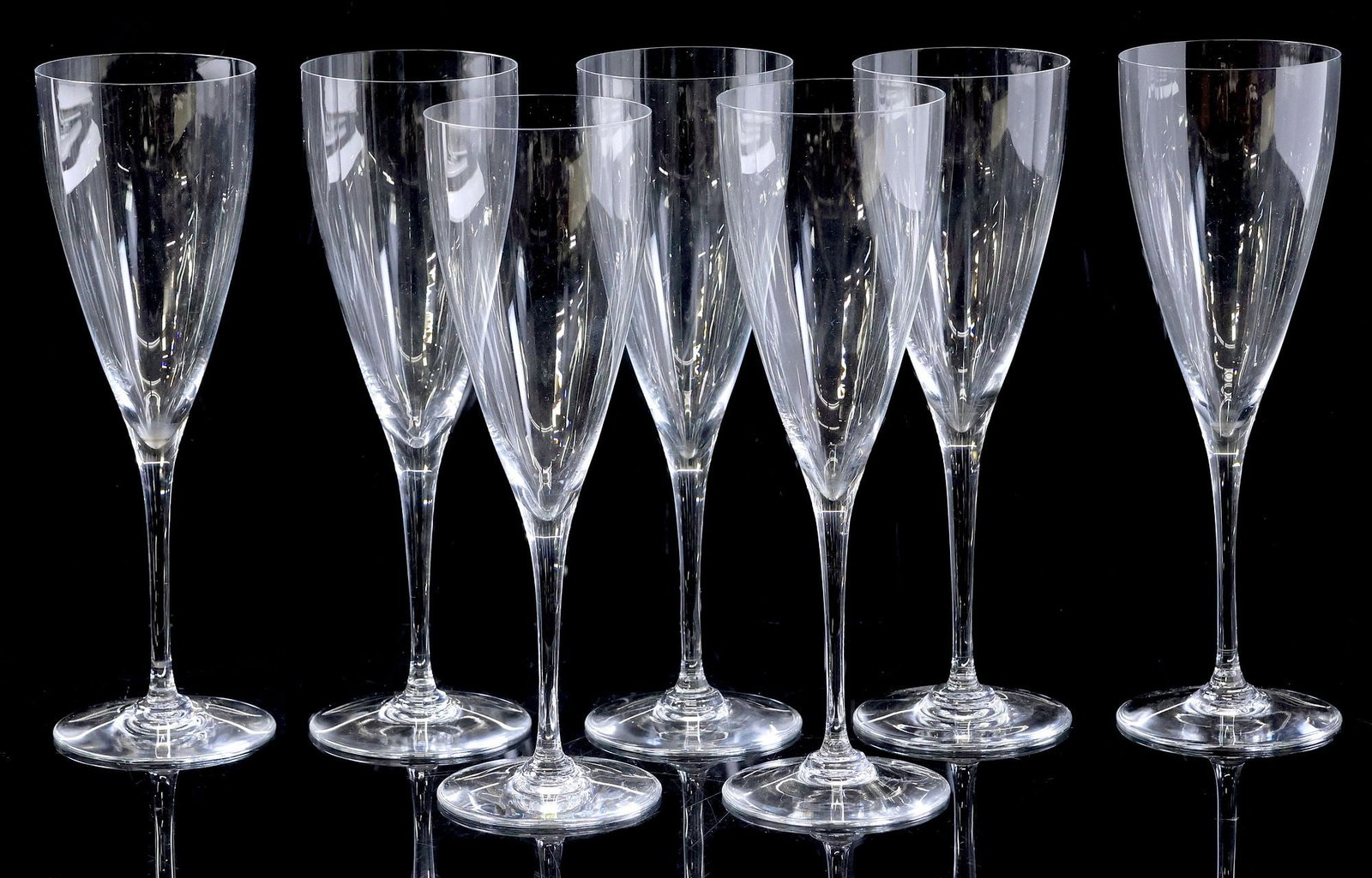 (7) BACCARAT 'DOM PERIGNON' CRYSTAL CLARET WINE GLASSES (1 of 4)