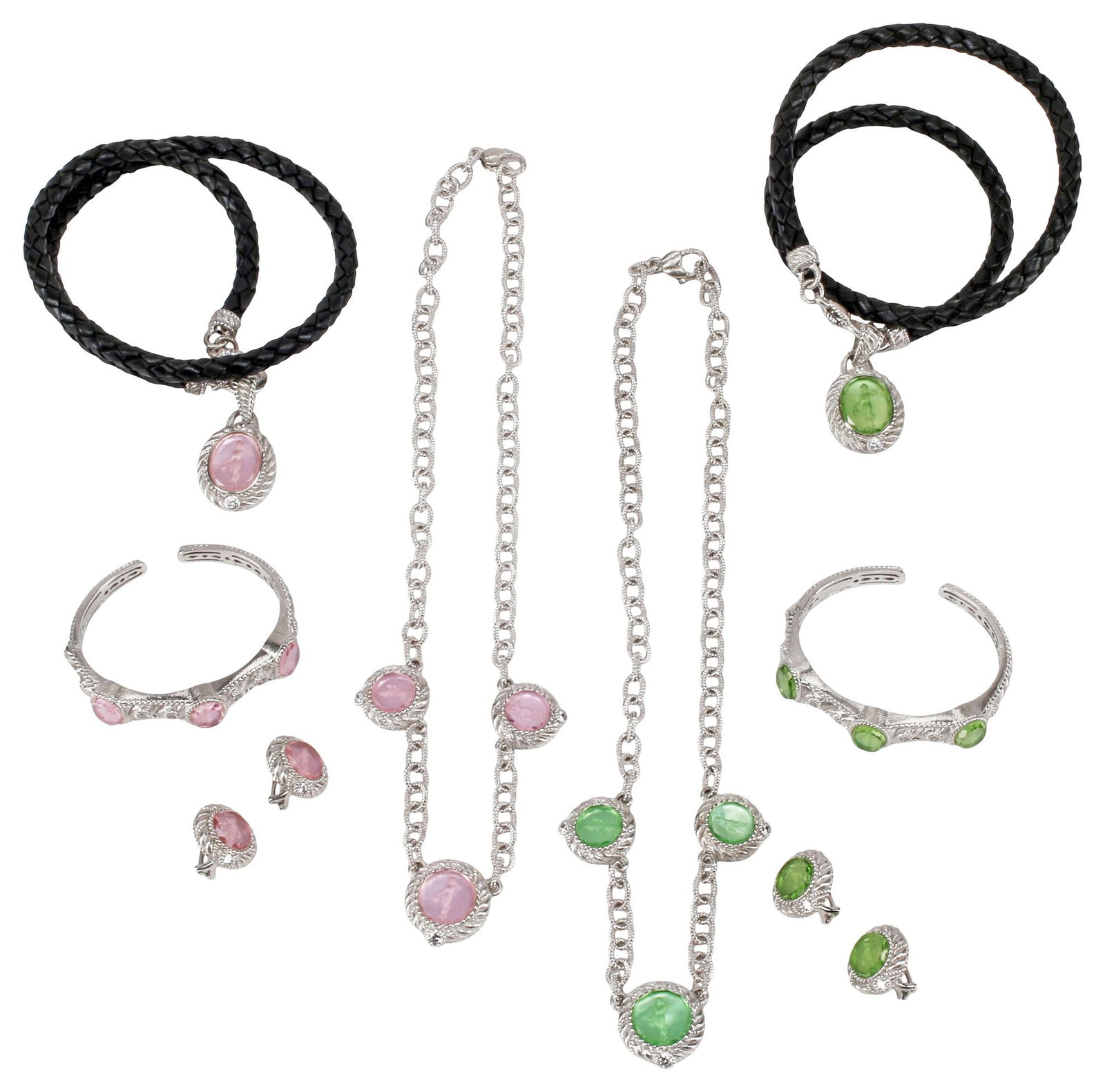 (8) ESTATE DESIGNER JUDITH RIPKA STERLING SILVER, CZ & INTAGLIO JEWELRY SETS (1 of 14)