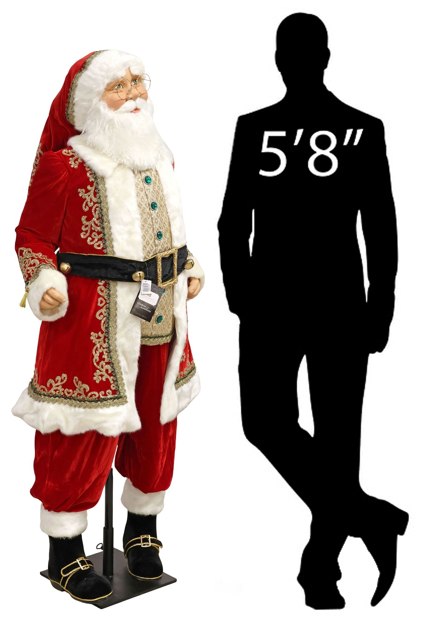 KATHERINE'S COLLECTION LIFE-SIZE SANTA CHRISTMAS DOLL, NEW IN BOX, 64"H (1 of 12)
