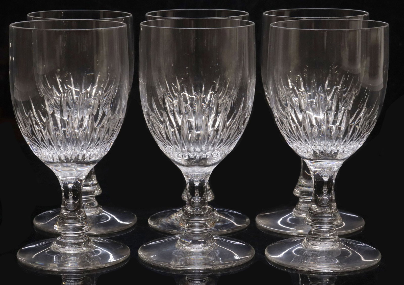 (6) BACCARAT 'PASSY' CUT CRYSTAL WINE GLASSES (1 of 3)