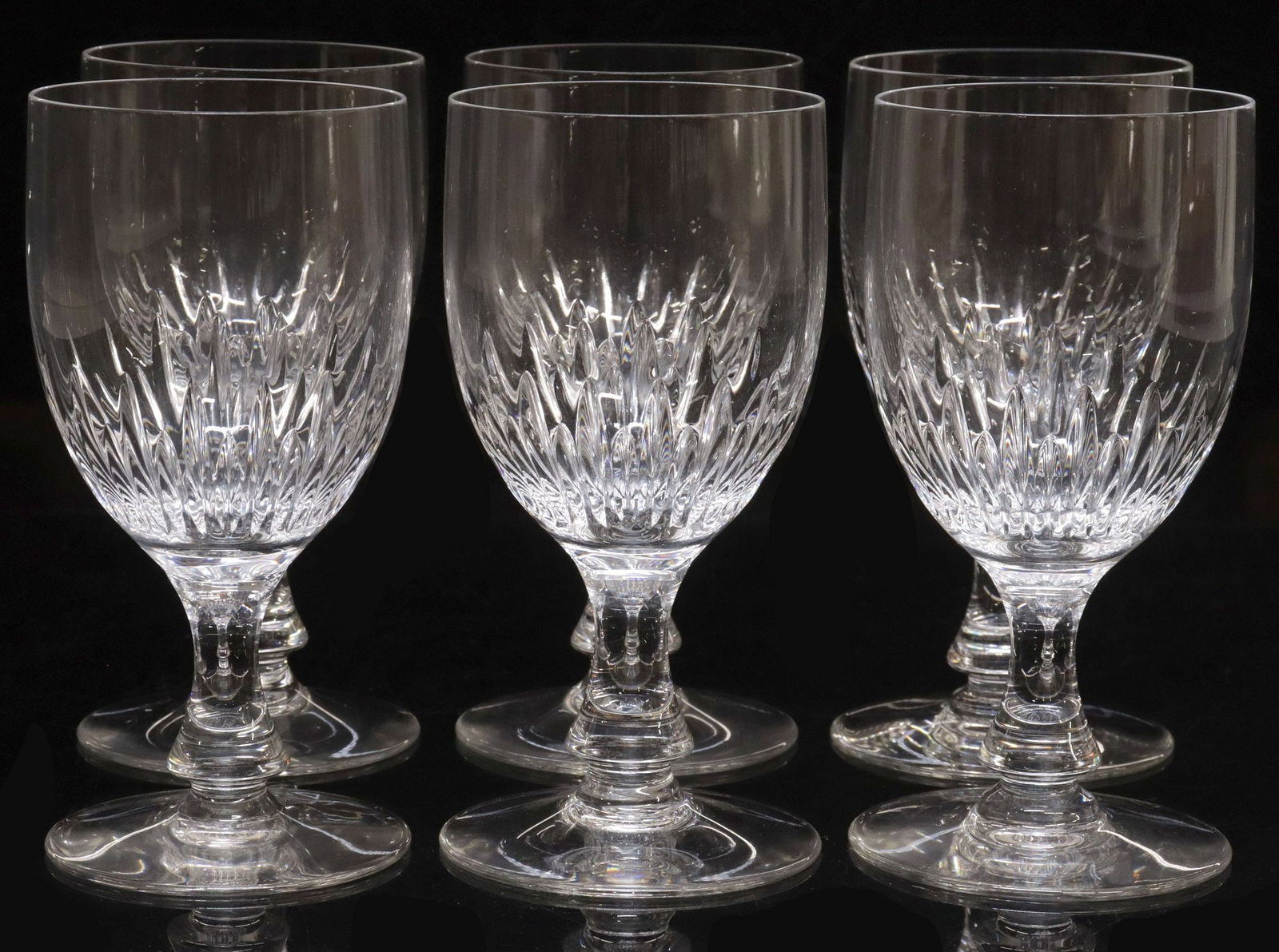(6) BACCARAT 'PASSY' CUT CRYSTAL WINE GLASSES (1 of 3)