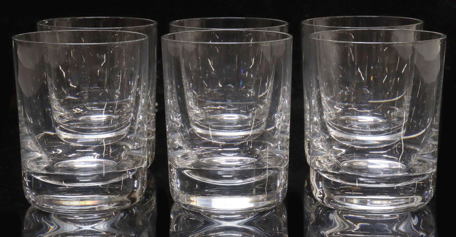 (6) BACCARAT 'CAPRI' OPTIC CRYSTAL WHISKEY TUMBLERS (1 of 3)