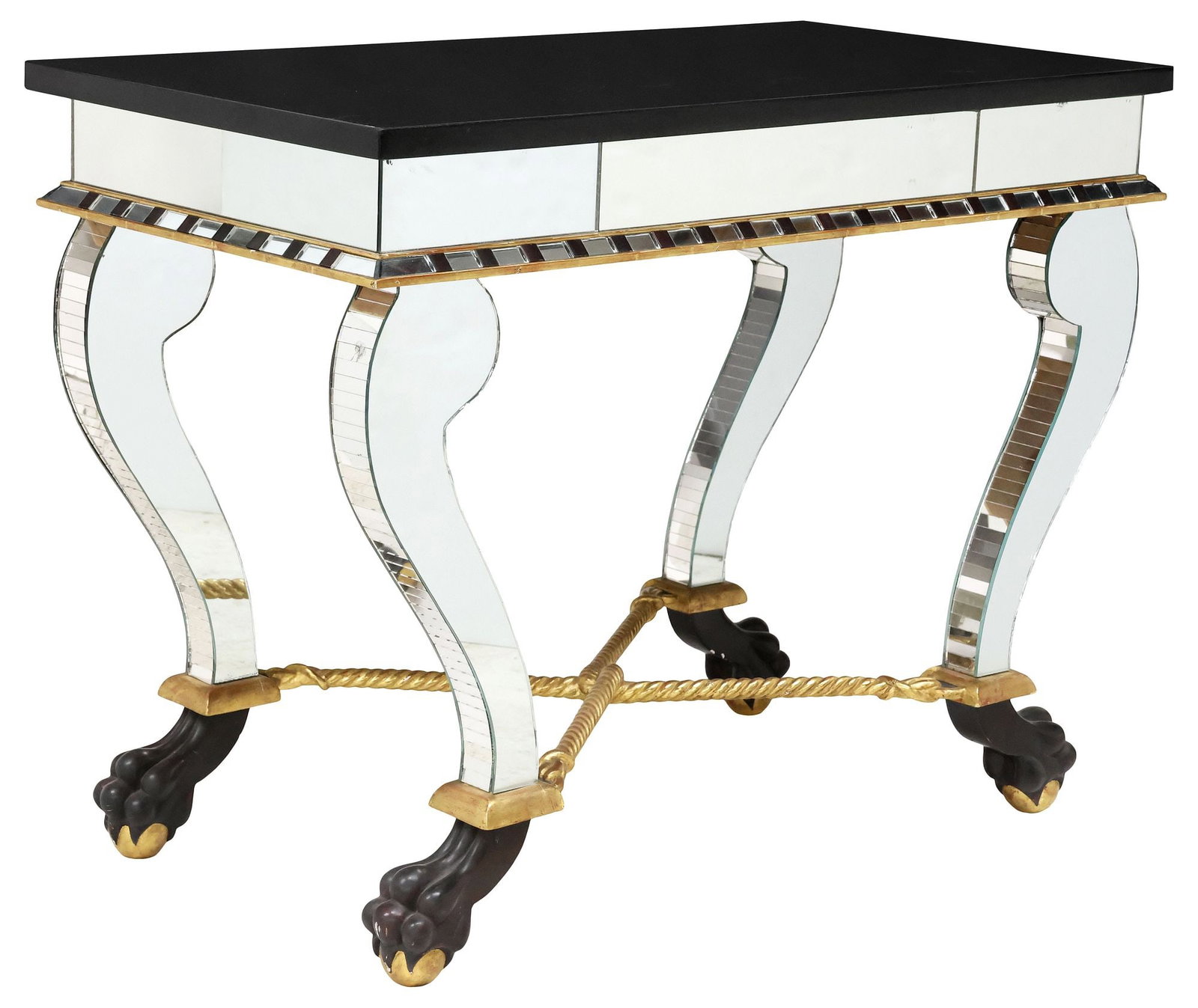 MANNER OF SERGE ROCHE (1898-1988) GRANITE-TOP MIRRORED CONSOLE TABLE (1 of 5)