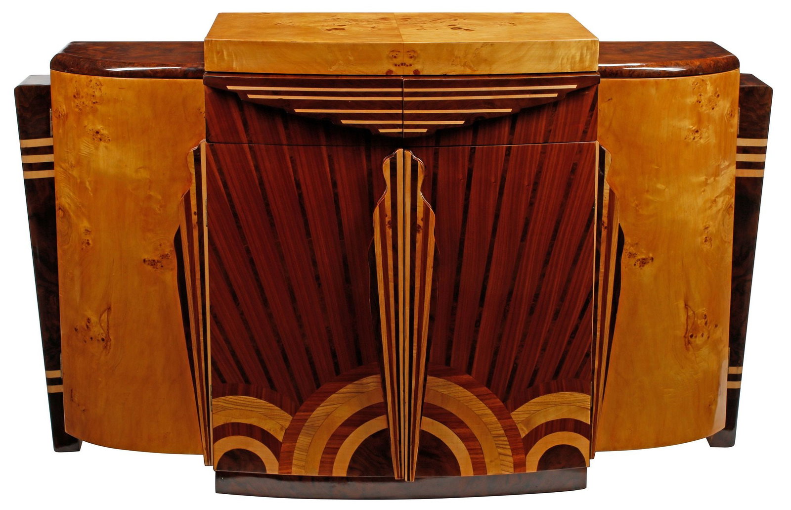 ART DECO STYLE MULTI-INLAY PARQUETRY CABINET (1 of 9)