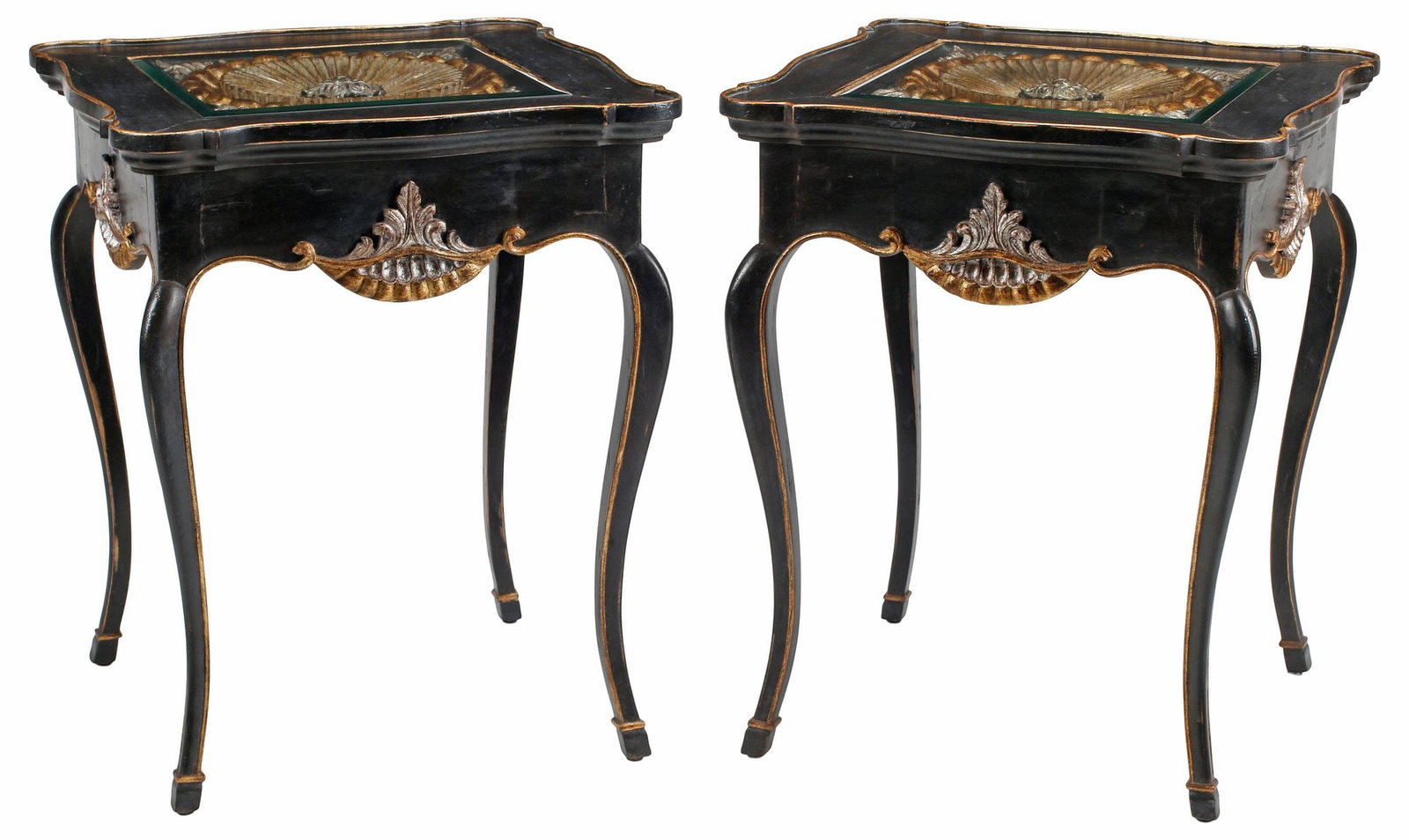 (2) ROTHSCHILD COLLECTION BEVERLY HILLS (ATTRIB) 'WHEEL OF FORTUNE' SIDE TABLES (1 of 6)
