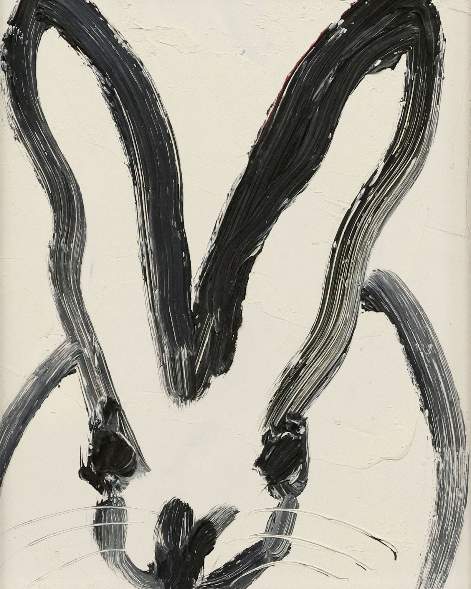 HUNT SLONEM (B.1951) RABBIT OIL PAINTING ON PANEL, 'LAVENDER MIST,' 2019 (1 of 4)