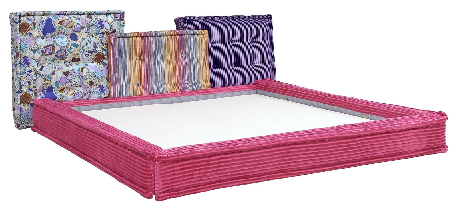 SPECIAL ORDER MISSONI HOME FOR ROCHE BOBOIS 'MAH JONG' UPHOLSTERED PLATFORM BED (1 of 11)