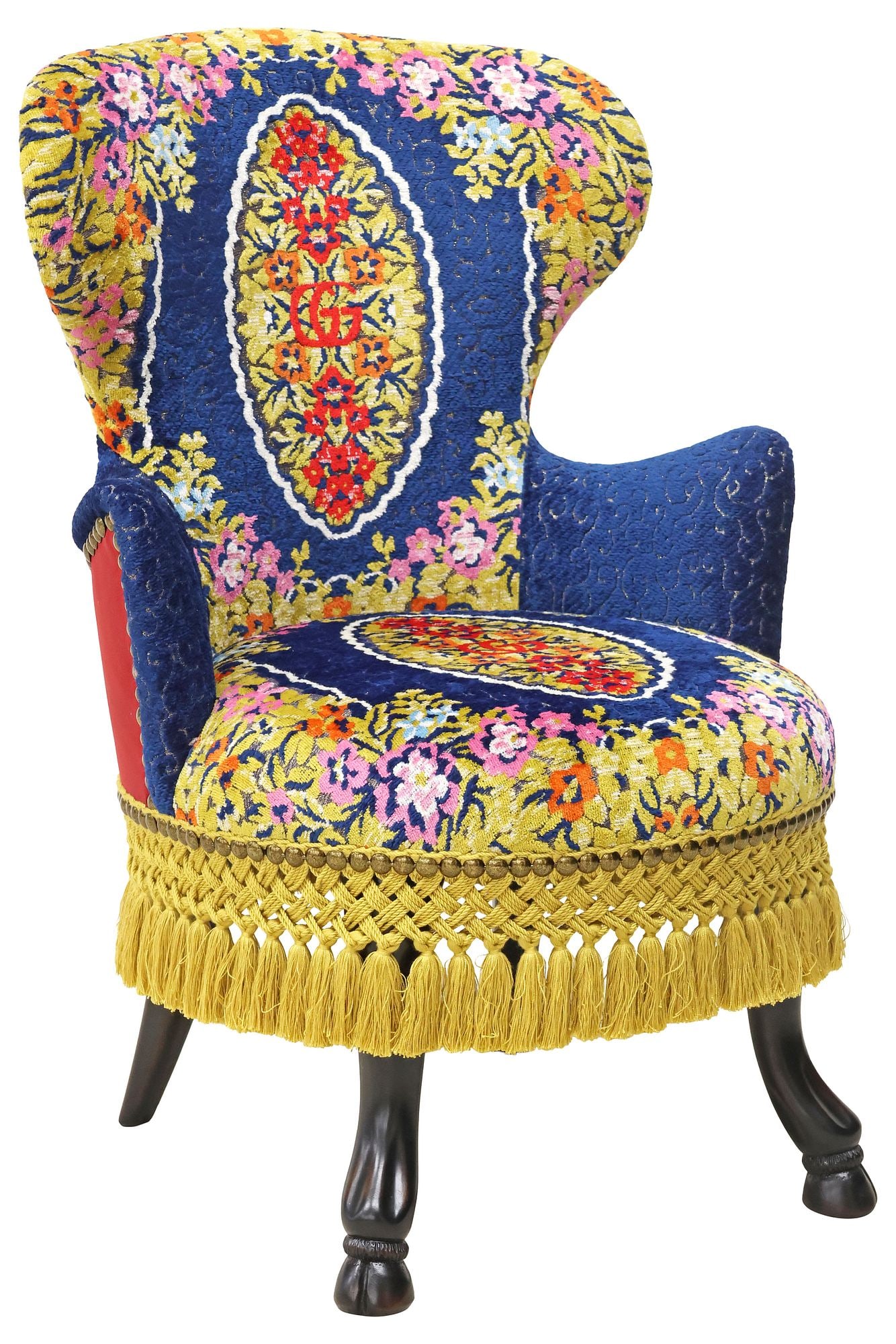 CUSTOM ALESSANDRO MICHELE FOR GUCCI 'SOUVENIRS FROM ROME' JACQUARD ARMCHAIR (1 of 7)